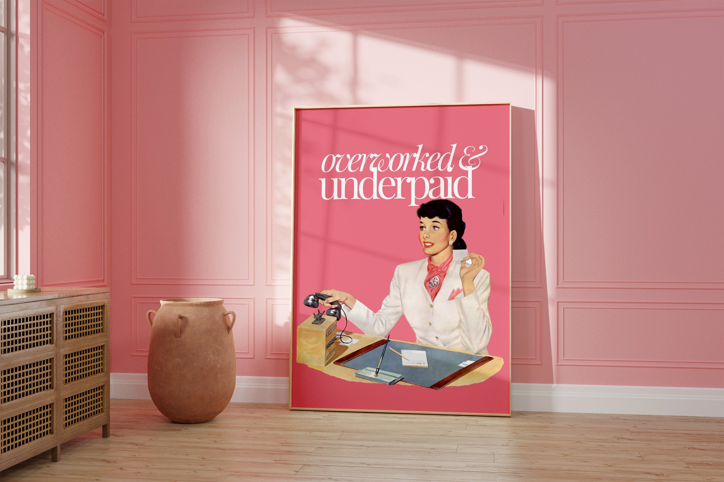 Overworked and Underpaid Digital Art Print