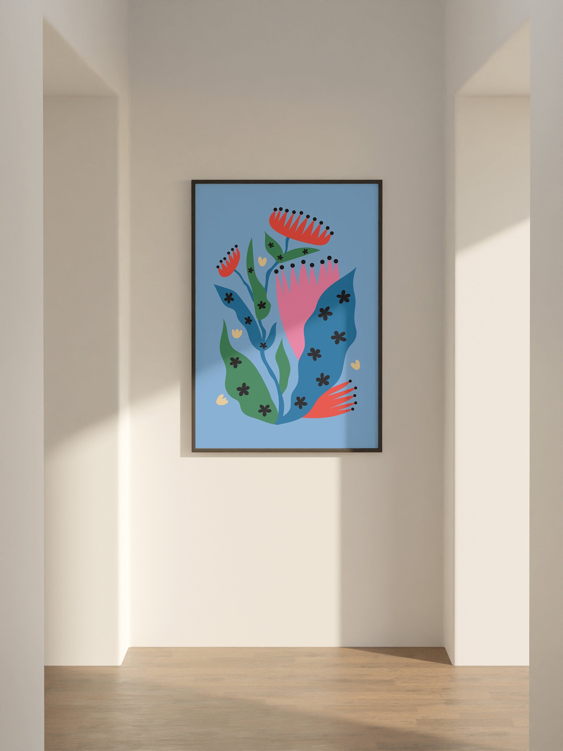 Flowers Print, French Wall Art, Abstract Flowers Print, Botanical Poster, Abstract Wall art Line Drawing Still life Aesthetic Groovy Room