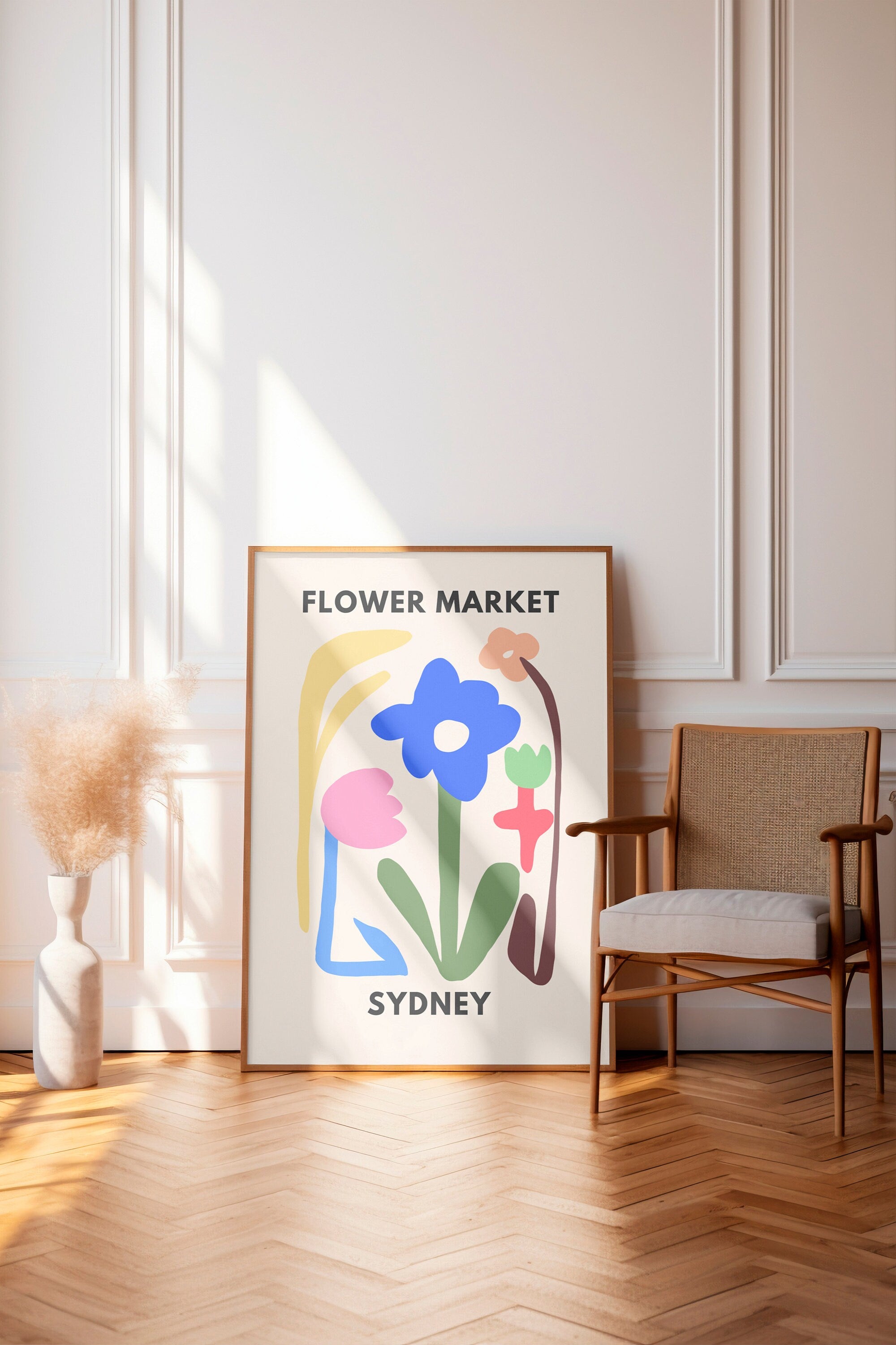 Flower Market Sydney, Flower Market Poster, Flower Market Print, Flower Wall, Flower Shop, Home Decor Art, Flower Print, Bedroom Art