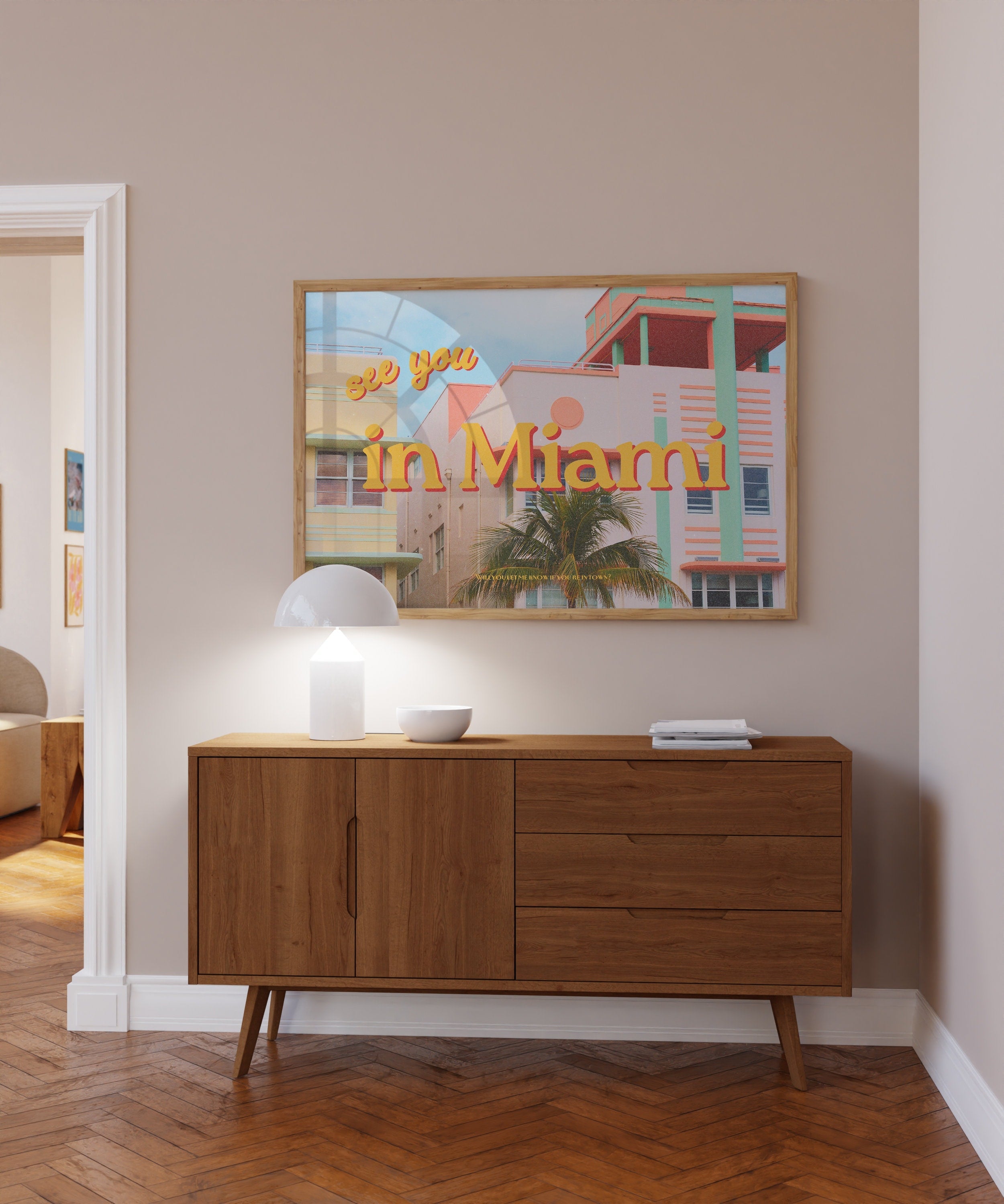 Miami Posters, Miami Art Print, Retro Miami Poster, Trendy Miami Art, Florida Art Print, Miami Decor, Miami Postcard Art Print, Miami Poster