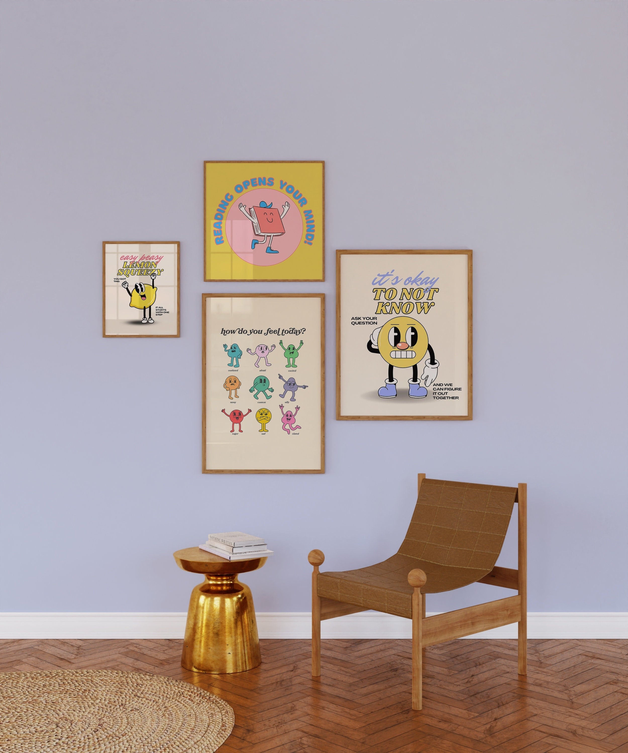 Gallery Wall Set of Four Digital Art Prints