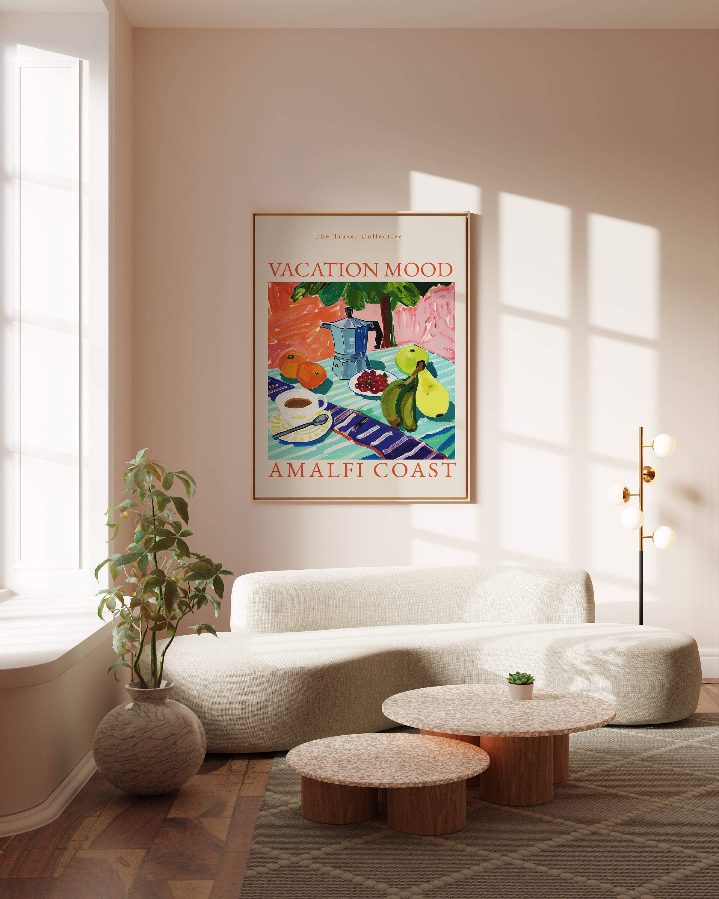 Retro Italy Art Print, Preppy Art, Kitchen Decor, Trendy Poster, Girl Apartment, Italy Decor, Amalfi Prints, Italy Travel Art, Italy Print