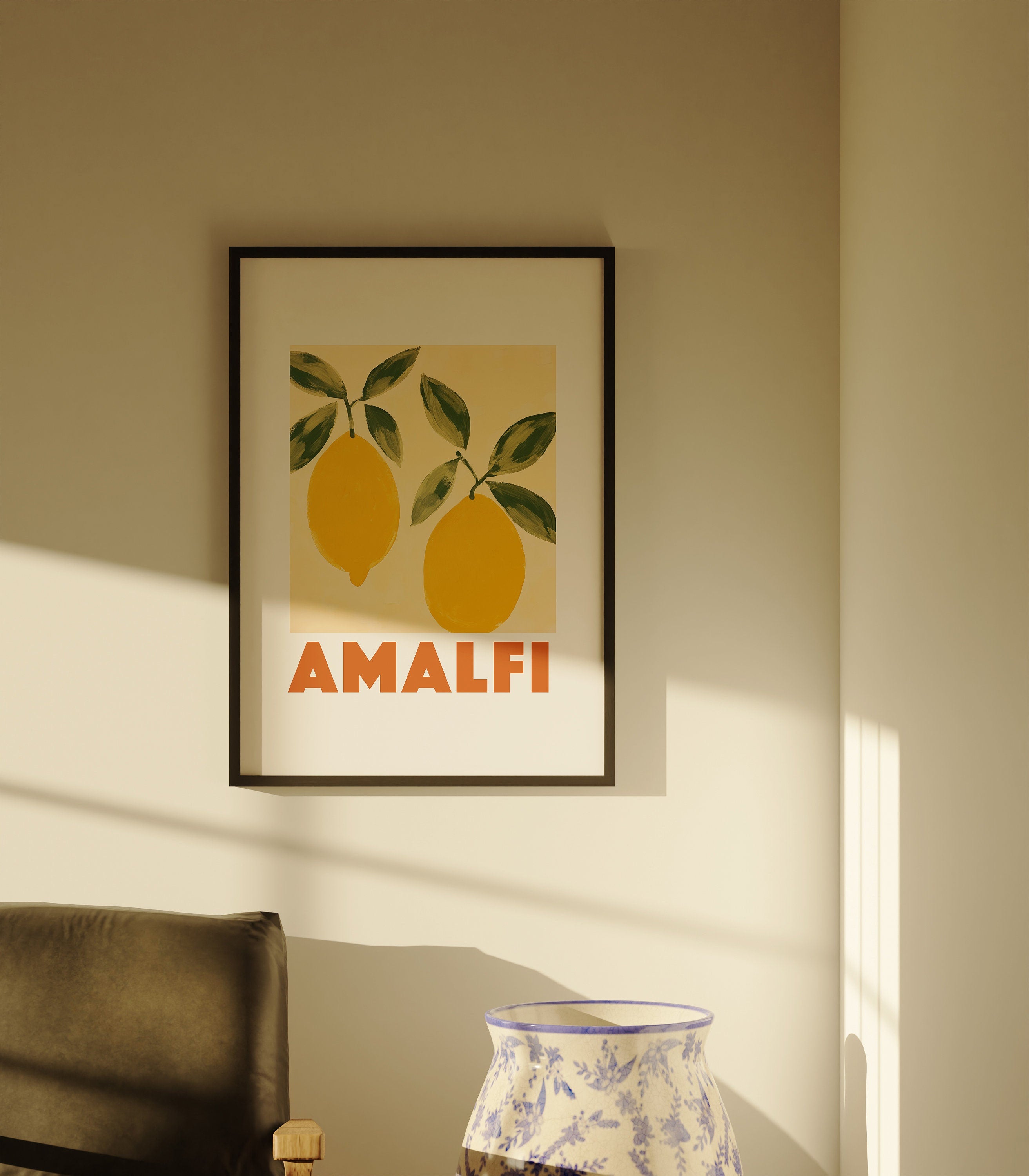 Retro Italy Art Print, Italy Art, Kitchen Decor, Trendy Poster, Coastal Decor, Italy Decor, Amalfi Prints, Italy Travel Art, Italy Print