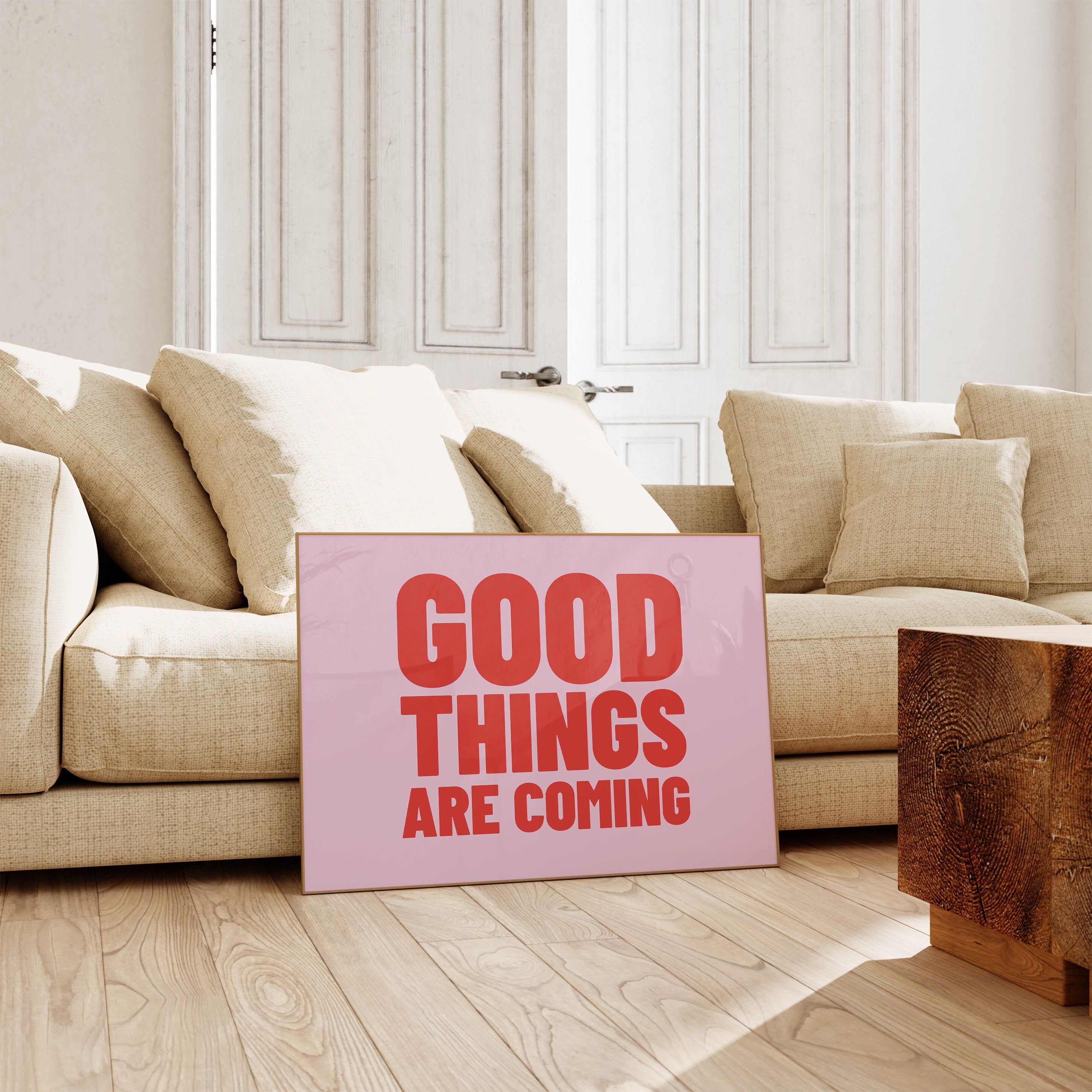 Good Things Are Coming, Trendy Girly Print, Fun Pink Art, Positivity Art Print, Positive Print, Inspiration Print, Office Art, Manifestation