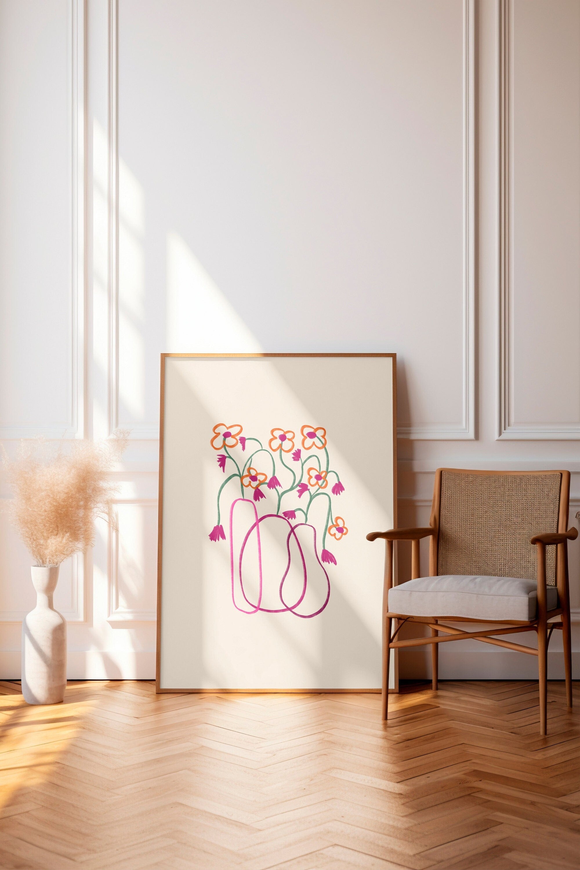 Bouquet of Flowers, Floral Art, Art Prints Floral, Floral Decor, Colorful Print, Girls Bedroom, Gift Idea, Inspirational Art, Minimalist Art