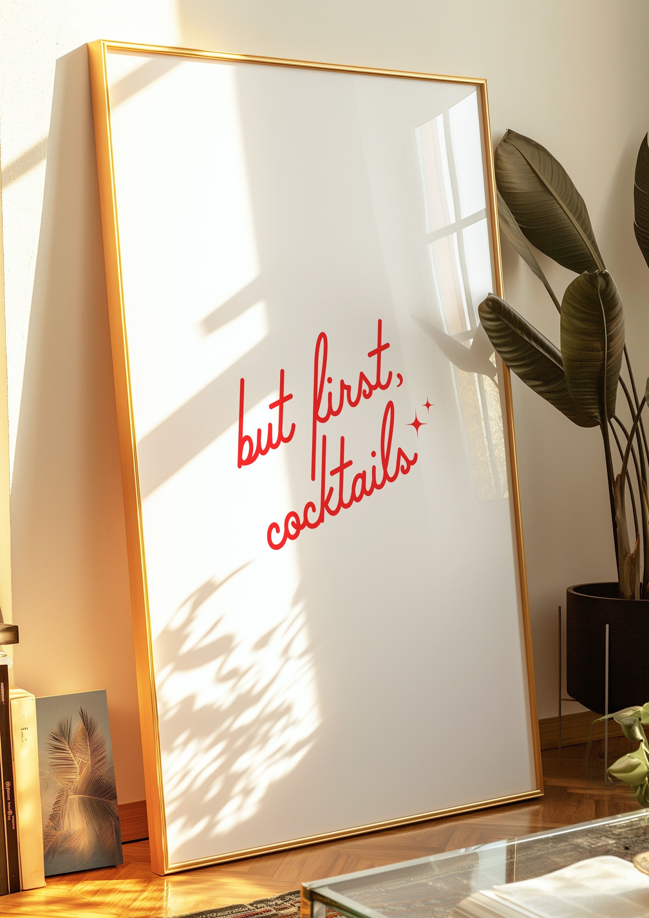 But First Cocktails Art,Wall Art Print,Typography Art,Downloadable Print,Bar Art Prints,Living Room Decor,Funny Wall Art,Cute Bar Cart Print