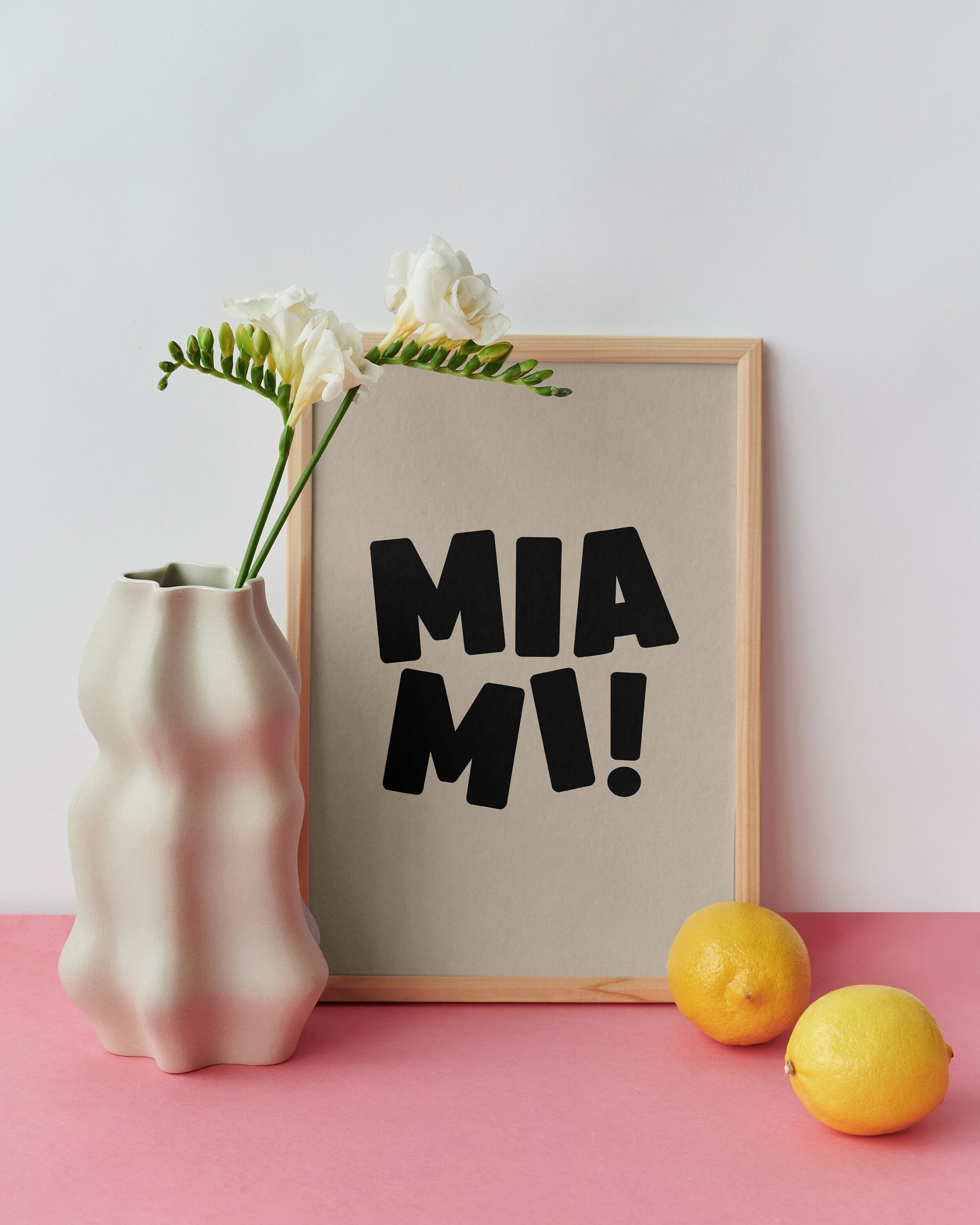 Miami Art Print, Digital Art Download, Black Miami Wall Art, Cute Trendy Art, Miami Posters, Miami Wall Poster, Beige Posters