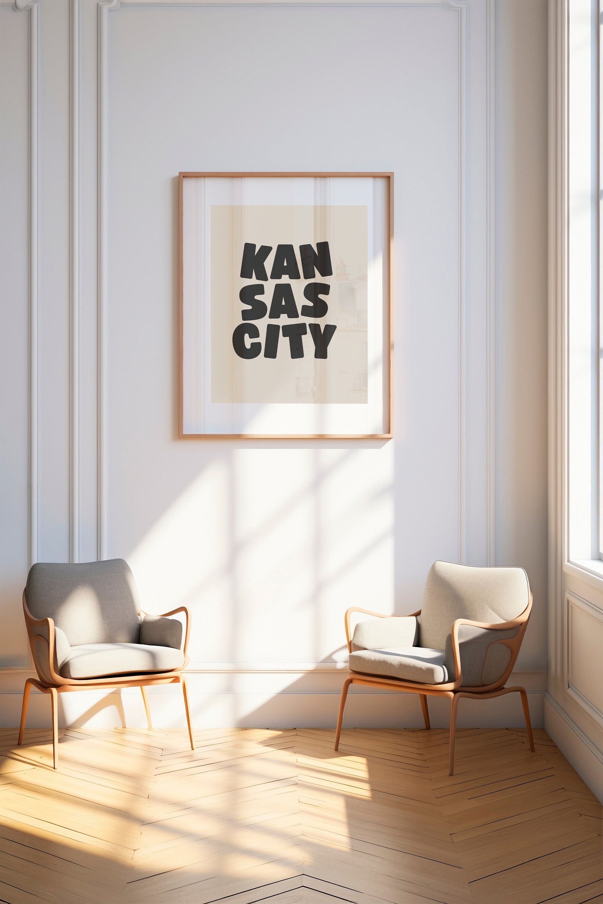Kansas City Art Print,Digital Art Download,Kansas City Wall Art,Cute Trendy Art,Kansas City Posters,Kansas City Wall Poster,Beige Posters