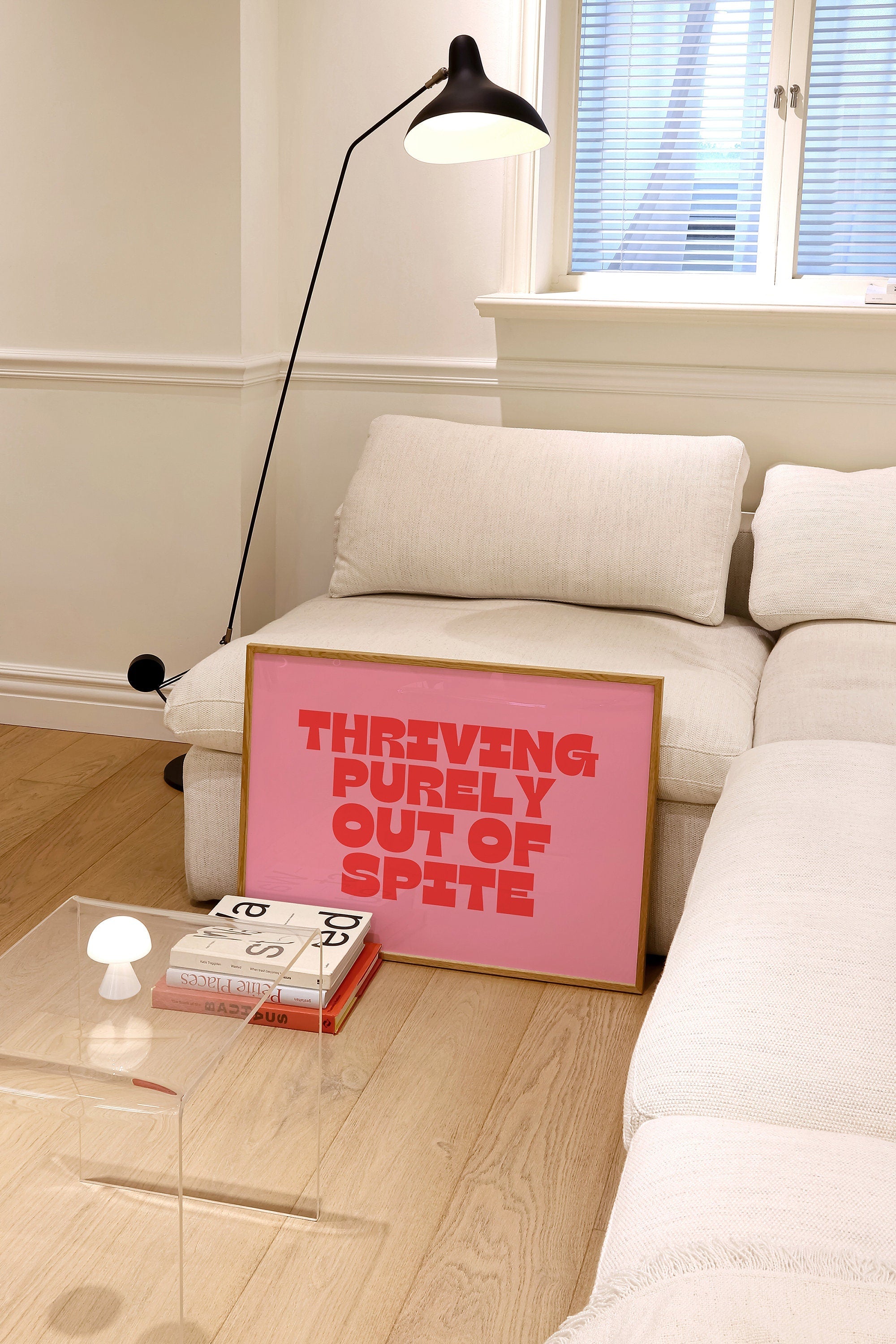 Thriving Out of Spite-Retro Barbie Poster-Wall Print-Digital Download-Preppy Pink Prints-Typography-Y2K Aesthetic-Girly Art-Large Wall Art