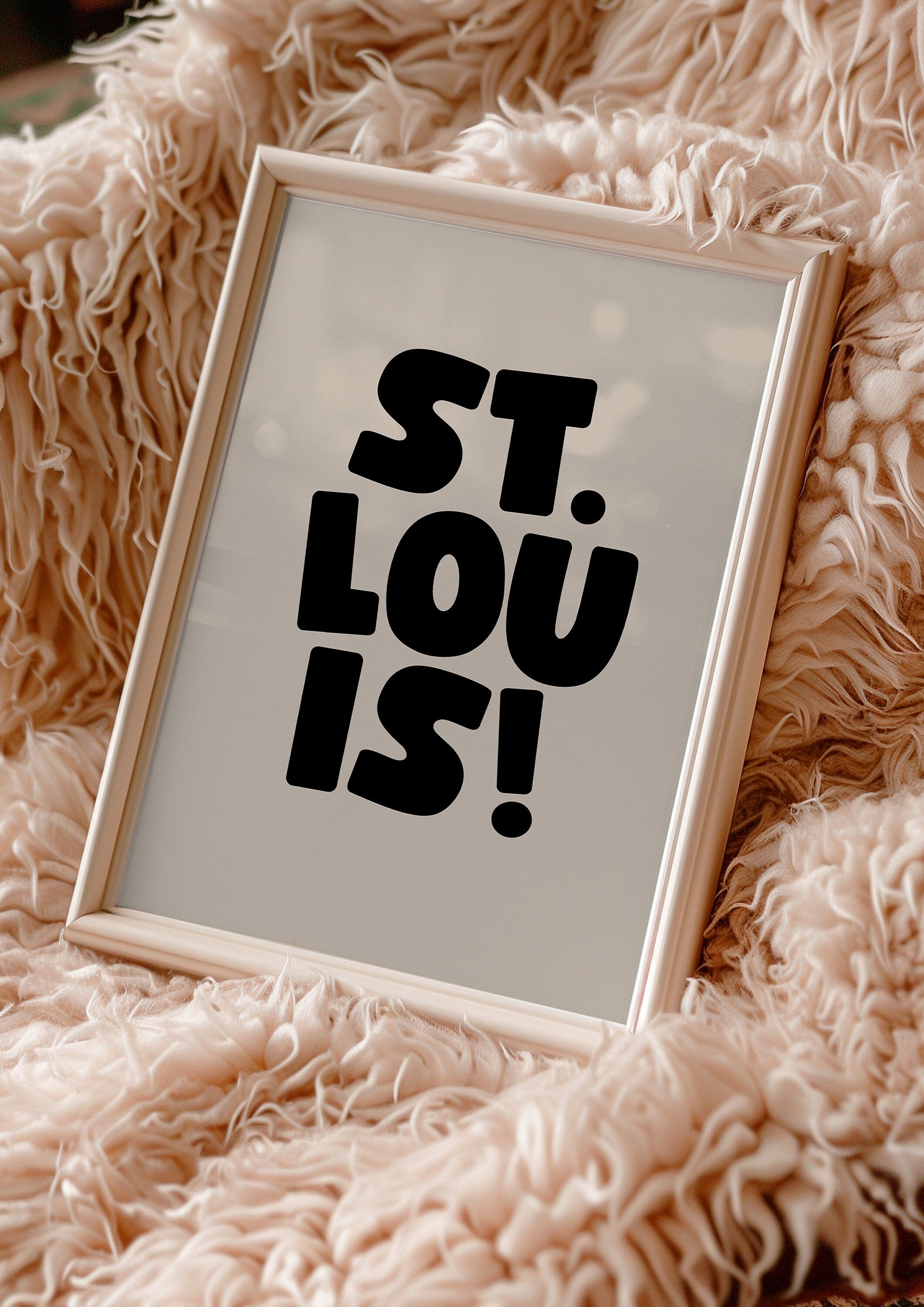 St.Louis Art Print,Digital Art Download,Black STL Wall Art,Cute Trendy Art,St. Louis Posters,STL Wall Poster,Beige Posters
