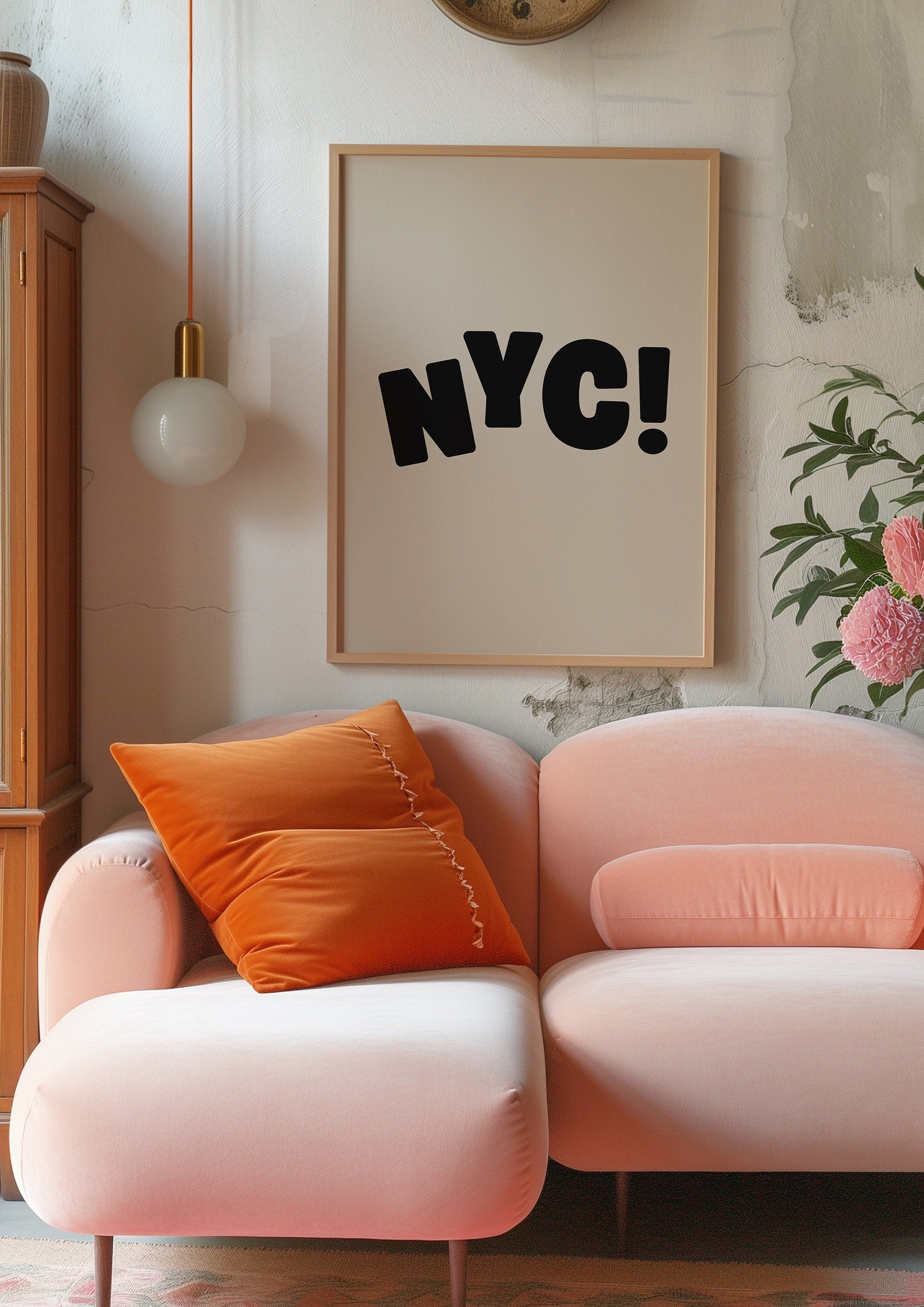 NYC Art Print,Digital Art Download,Black NYC Wall Art,Cute Trendy Art,NYC Posters,New York City Wall Poster,Beige Posters