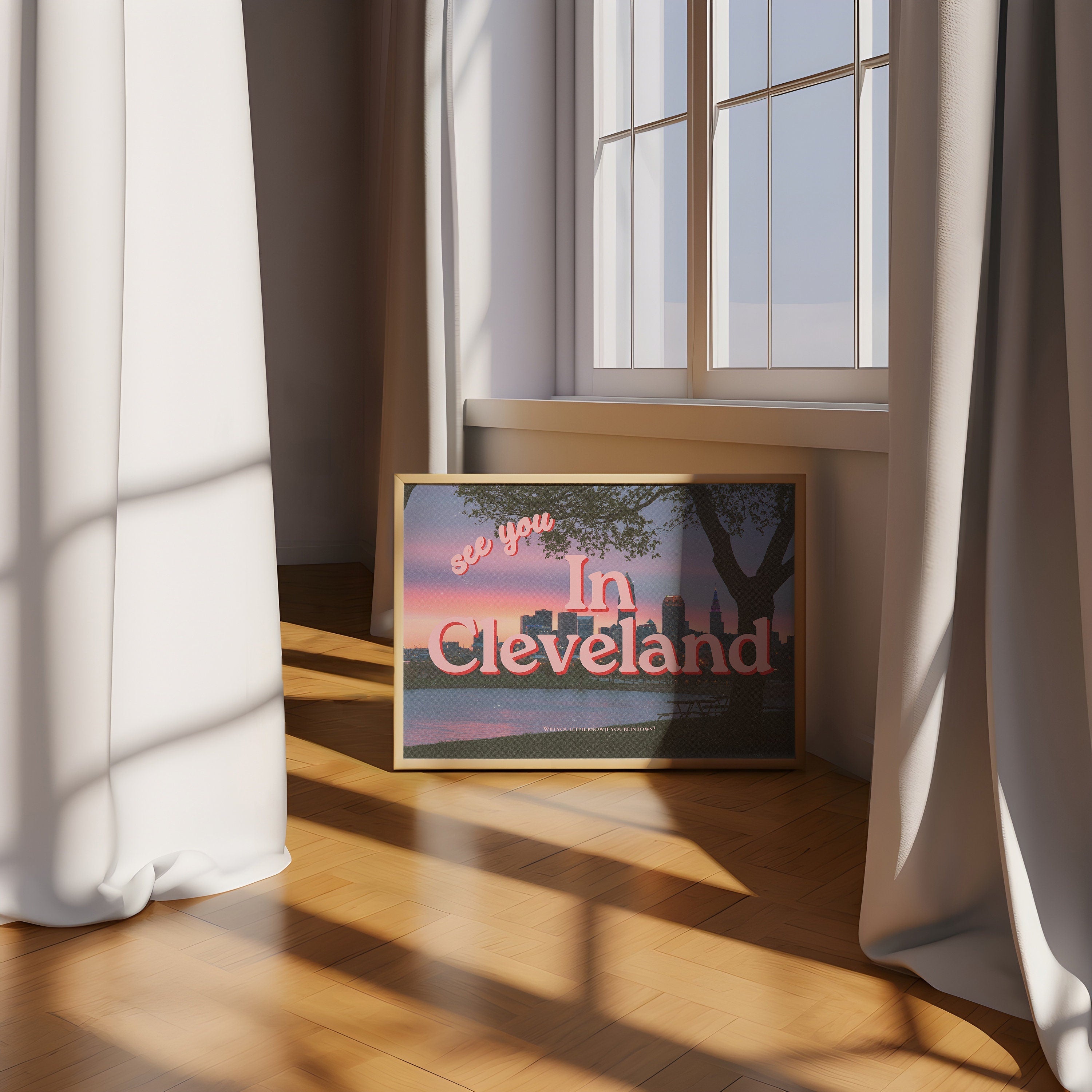 See you in Cleveland Retro Photography Horizontal Digital Art Print