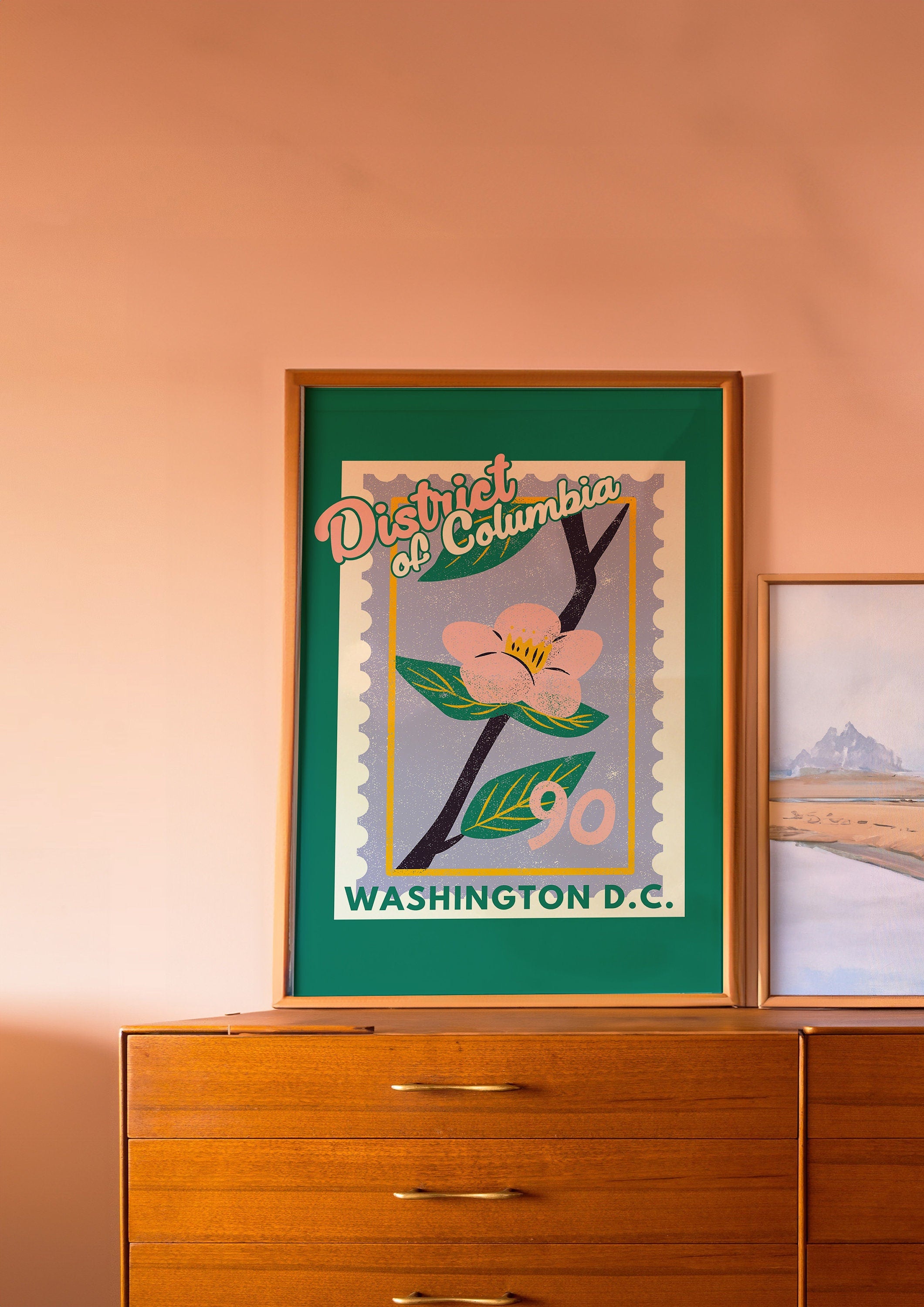 DC Art, Digital Art Download, Colorful Washington Wall Art, Cute Trendy Art, Washington Art, DC Wall Poster, Purple Posters