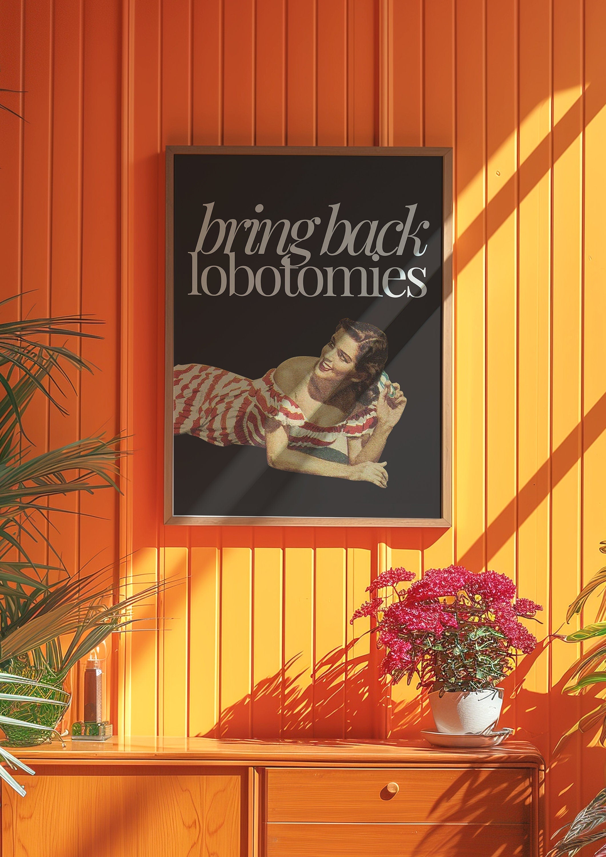 Wall Art Print,Retro Aesthetic Art,Apartment Art,Feminist Art,Living Room Decor,Pulp Pinup Art, Pulp Art Print, Retro Funny Women Art