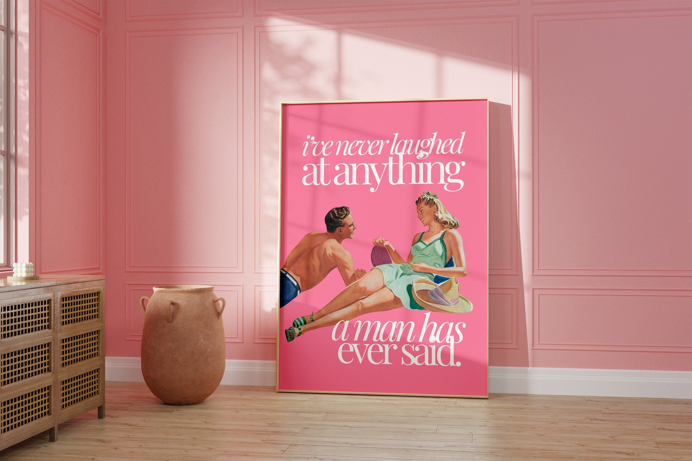Pink Retro Pulp Gallery Wall Digital Art Prints