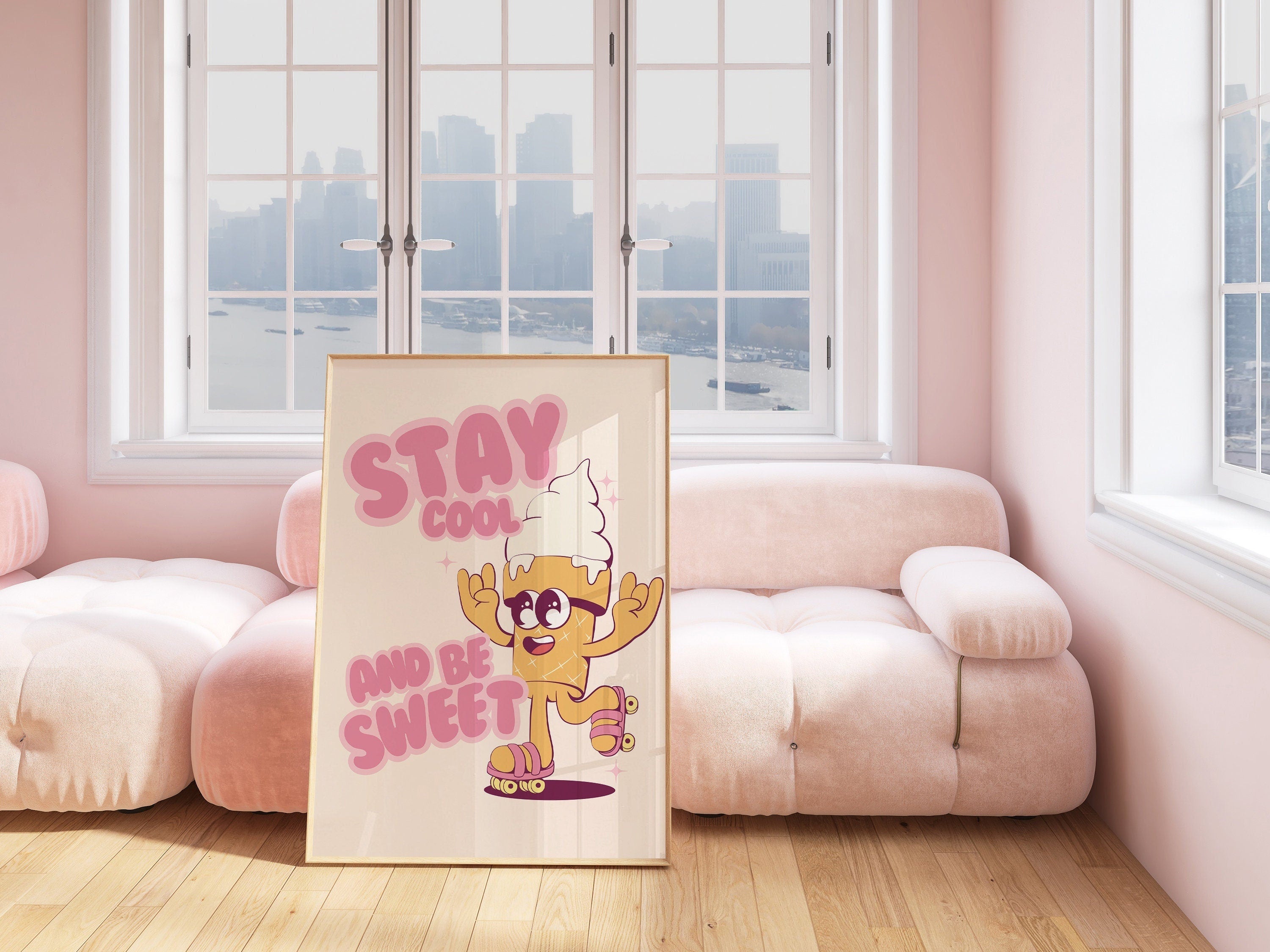 Stay Cool Ice Cream Digital Art Print