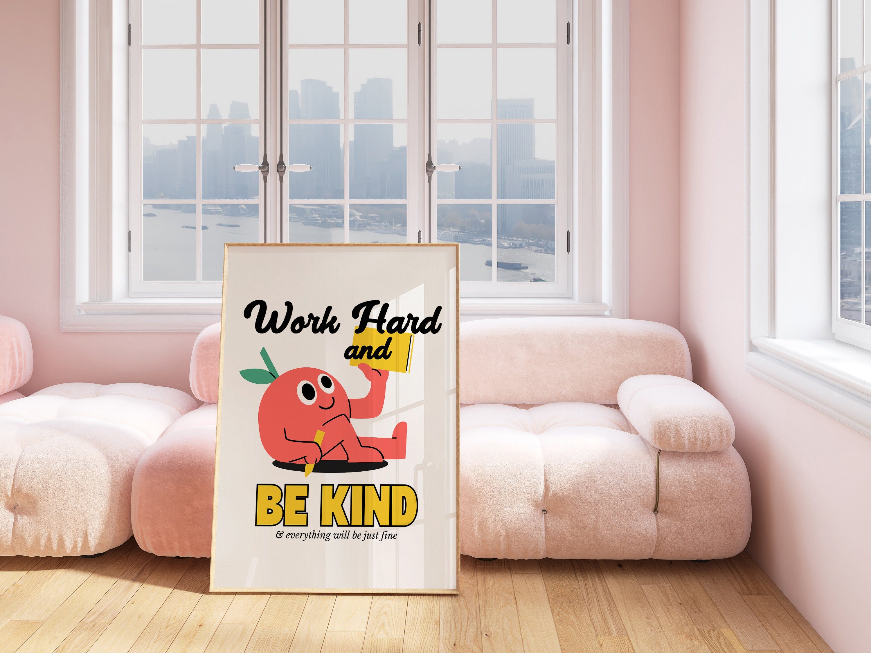 Classroom Art, Kids Room Art, Downloadable Print, Cartoon Art, Be a Leader Print, Trendy Posters, Vintage Mascot Art, Cute Positive Poster