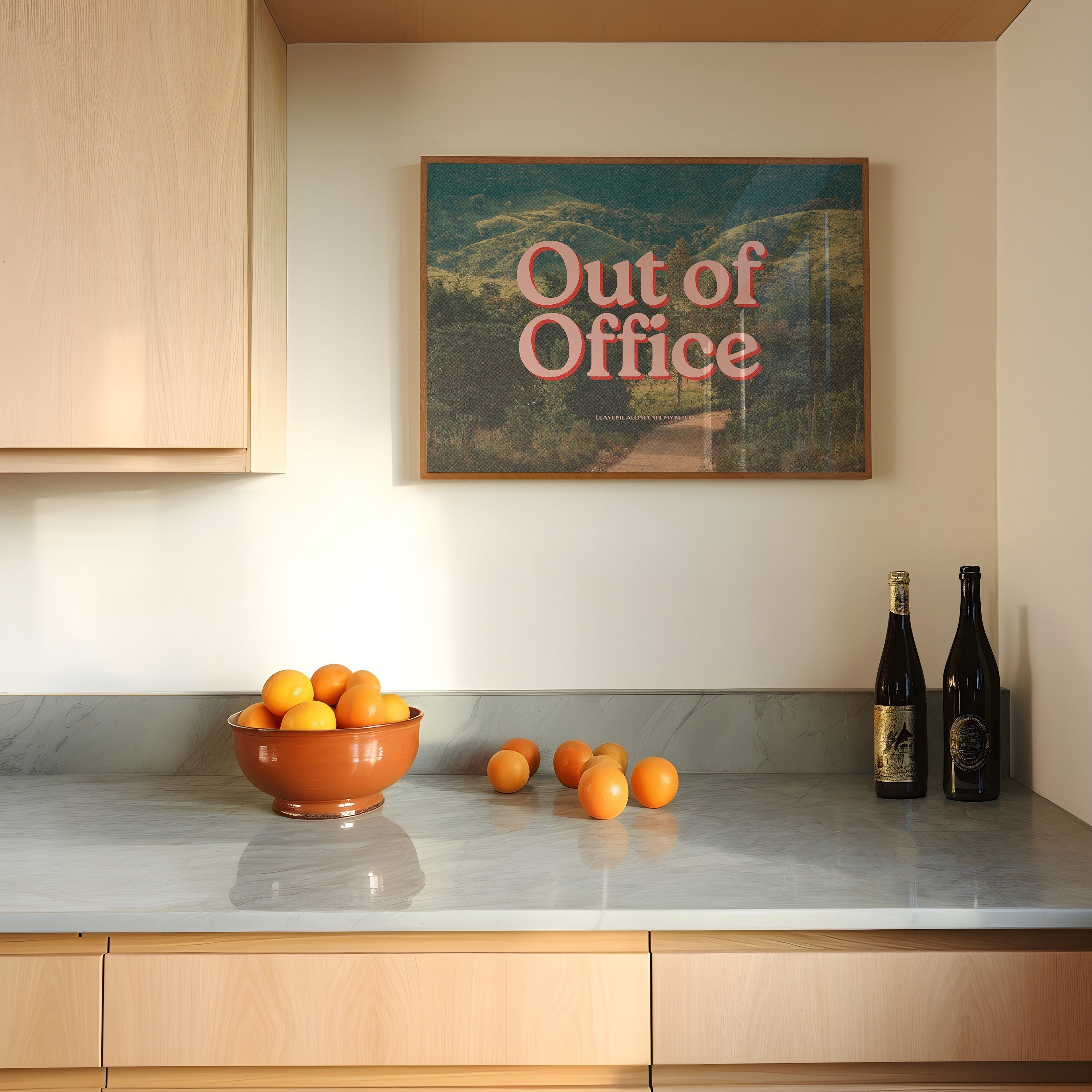 Out of Office Grainy Horizontal Retro Photograph Digital Art Print