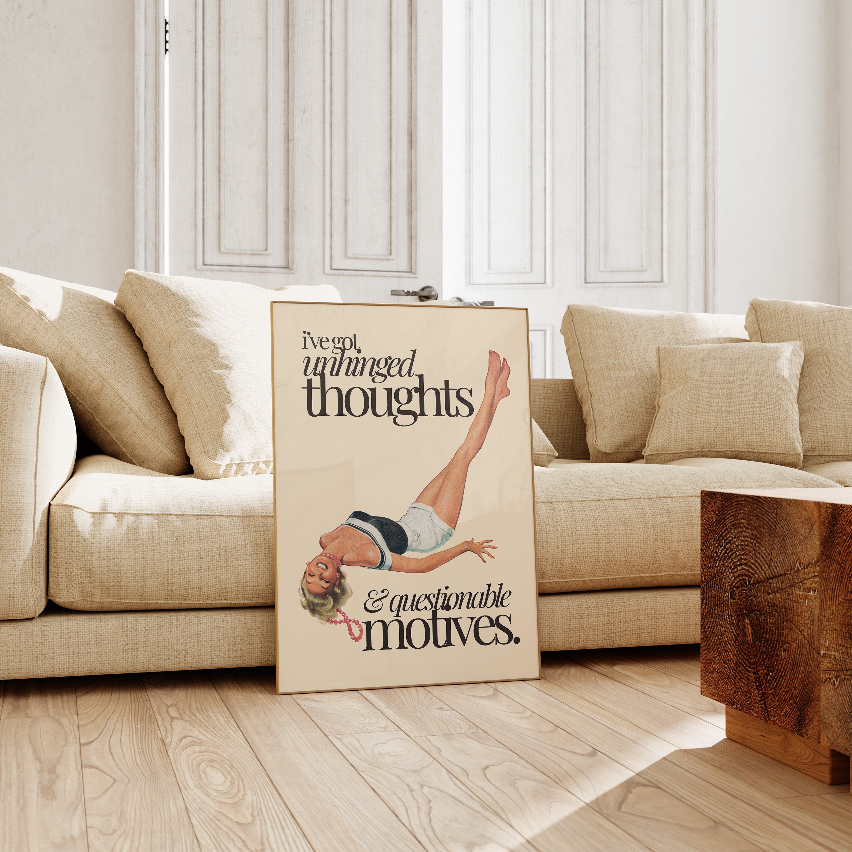 Unhinged Thoughts and Questionable Motives Physical Poster, GS Print Shoppe, Posters, Wall Art, Home Decor