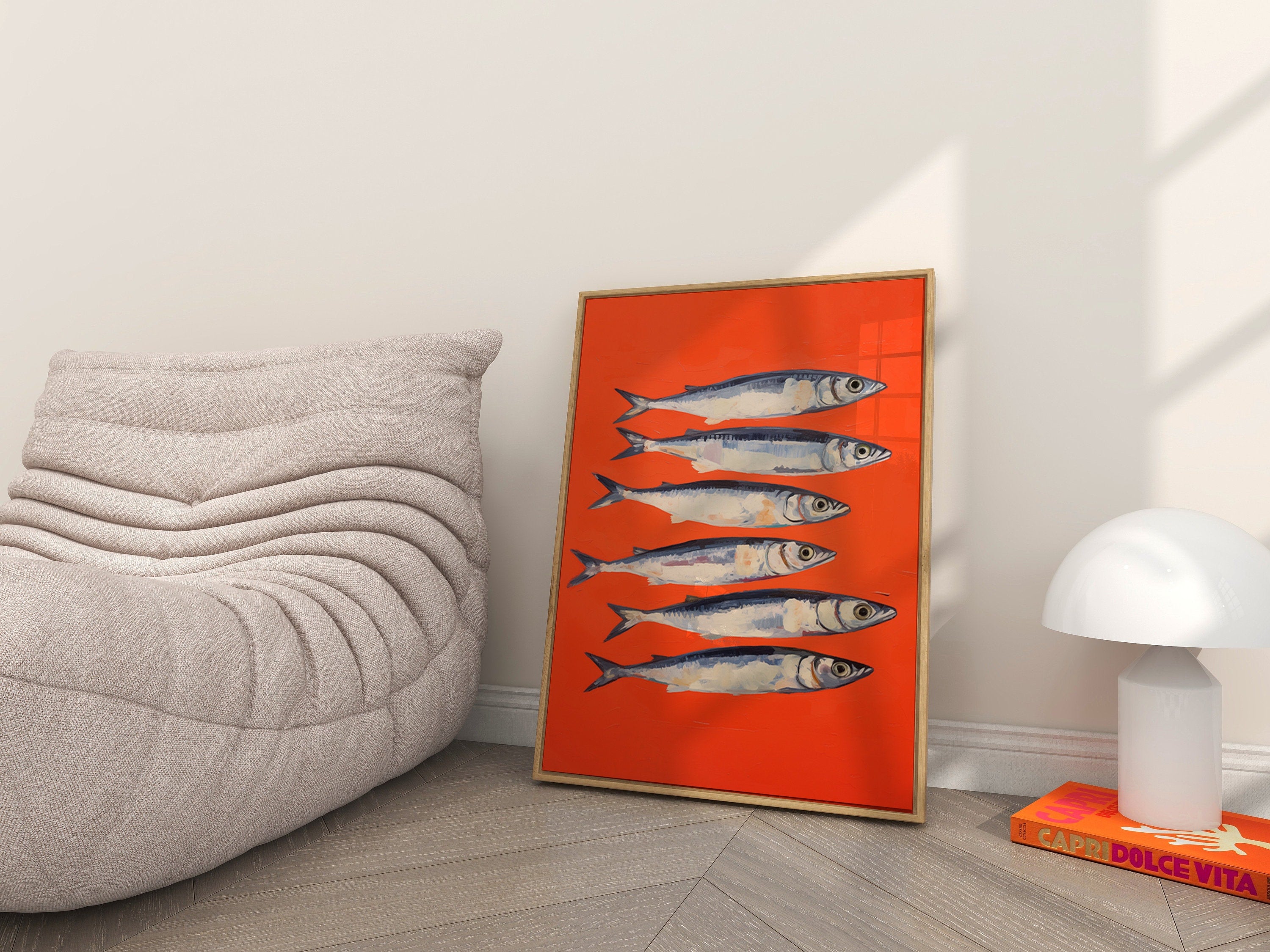 Fish Art, Trendy Art Prints, Kitchen Decor, Digital download, Trendy Kitchen, Wall Art Print, Sardines Posters, Fish Art Print, Kitchen Art