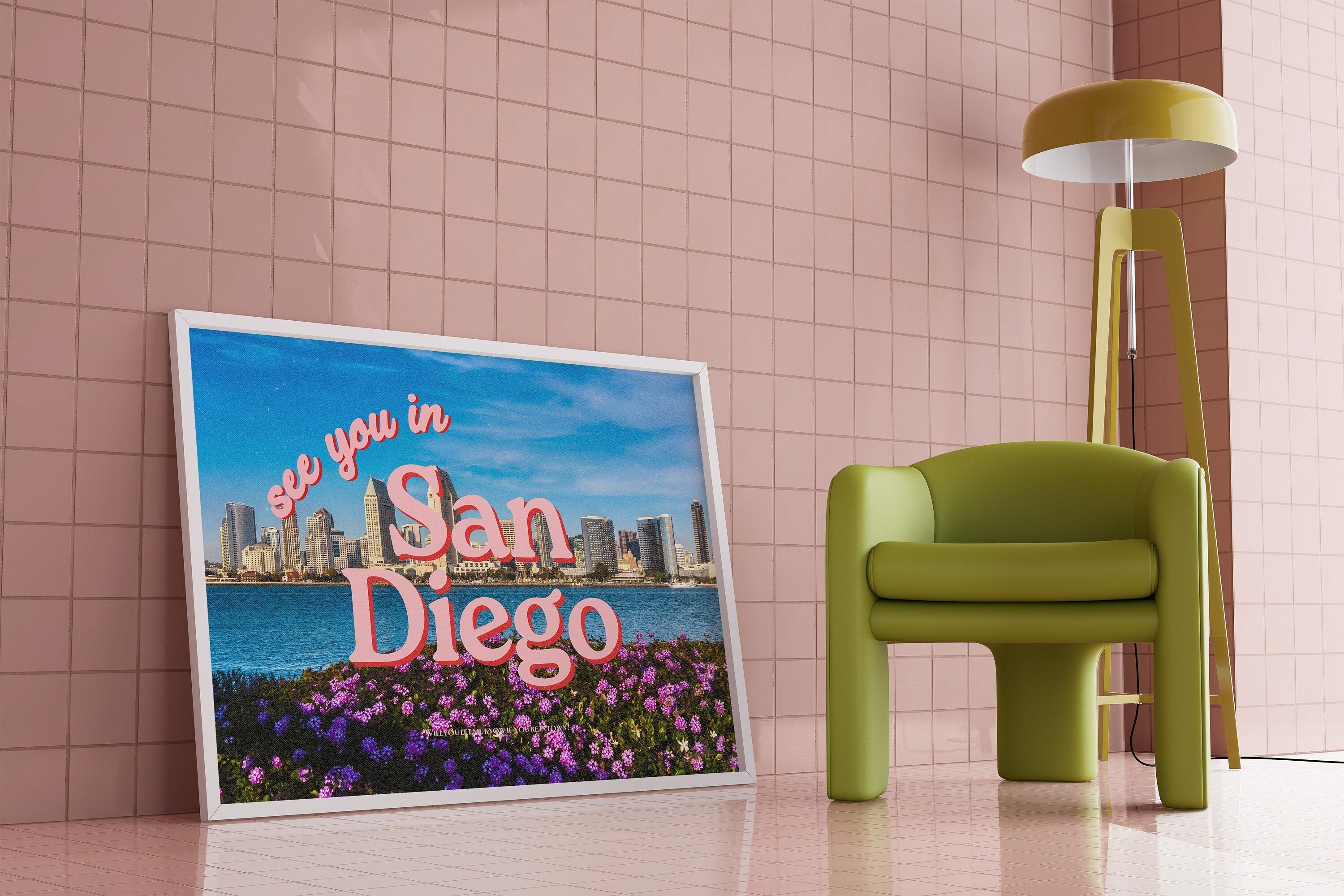 See you in San Diego, san diego poster, san diego art print, san diego art, digital download, california posters, gs print shoppe