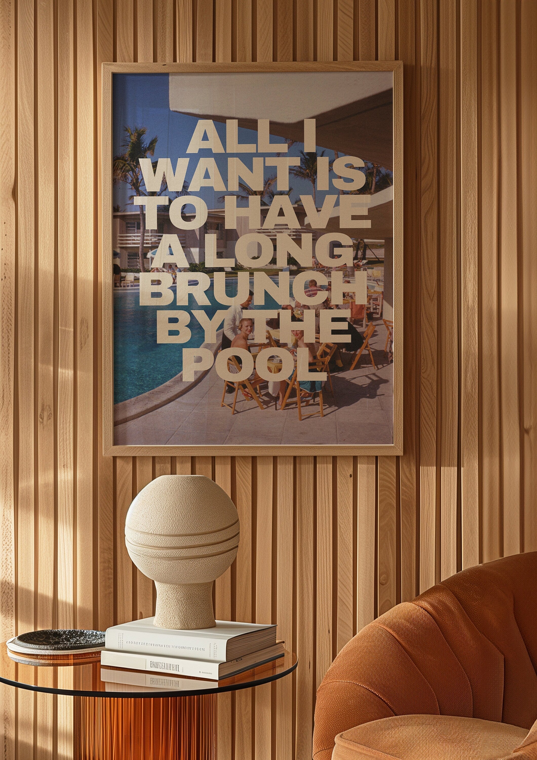 Brunch By The Pool Digital Art Print