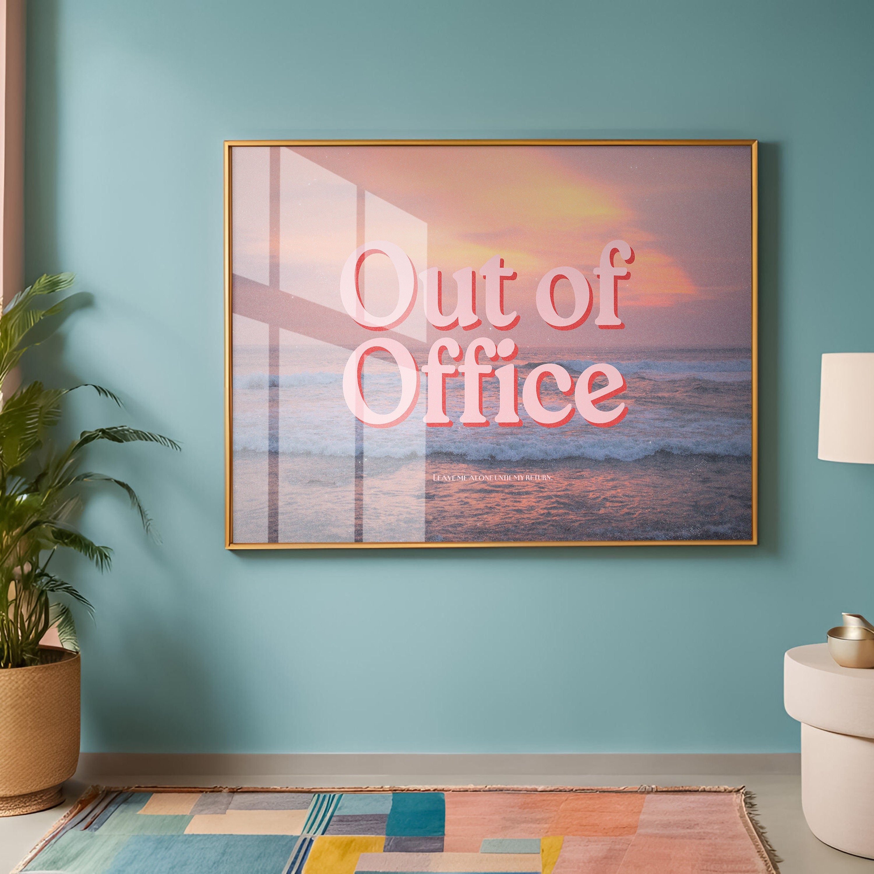Grainy Retro Print, Digital Art Prints, Out of Office Wall Art, Retro Photograph Prints, Retro Photo Art Print, Preppy Art, Trendy Art Print