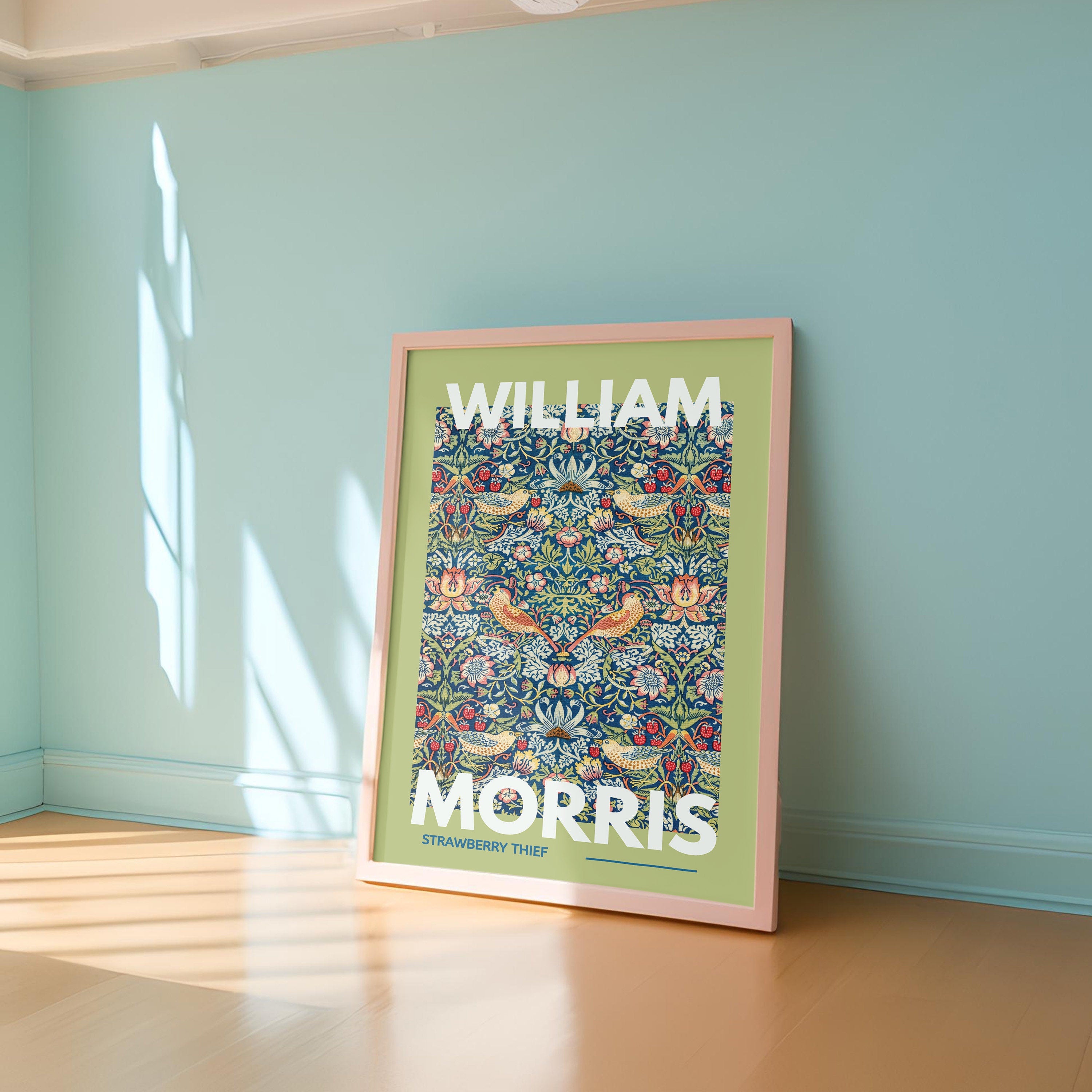 Gallery Set of 3, William Morris, Art Prints Floral, Colorful Print, Girls Bedroom, Floral Gift Idea, english cottage gallery wall