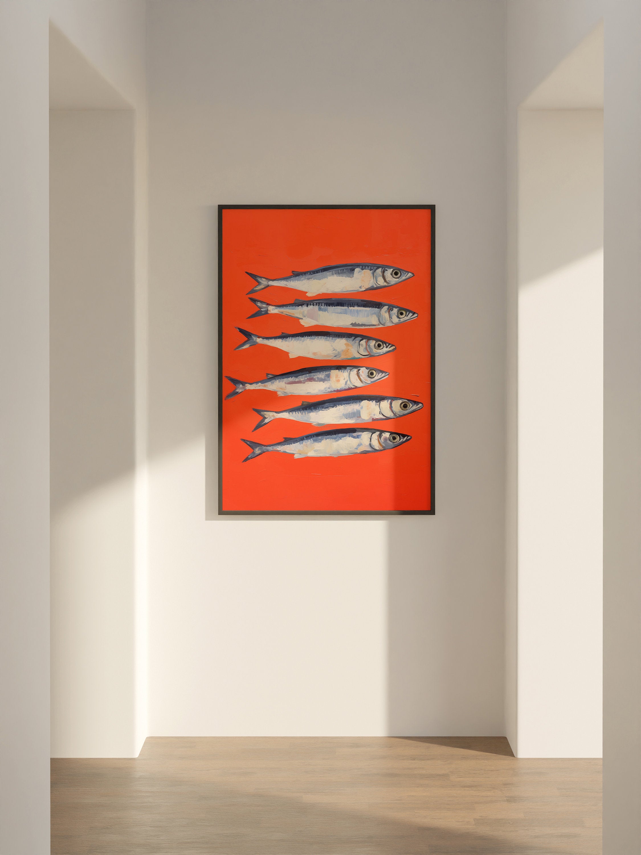 Fish Art, Trendy Art Prints, Kitchen Decor, Digital download, Trendy Kitchen, Wall Art Print, Sardines Posters, Fish Art Print, Kitchen Art