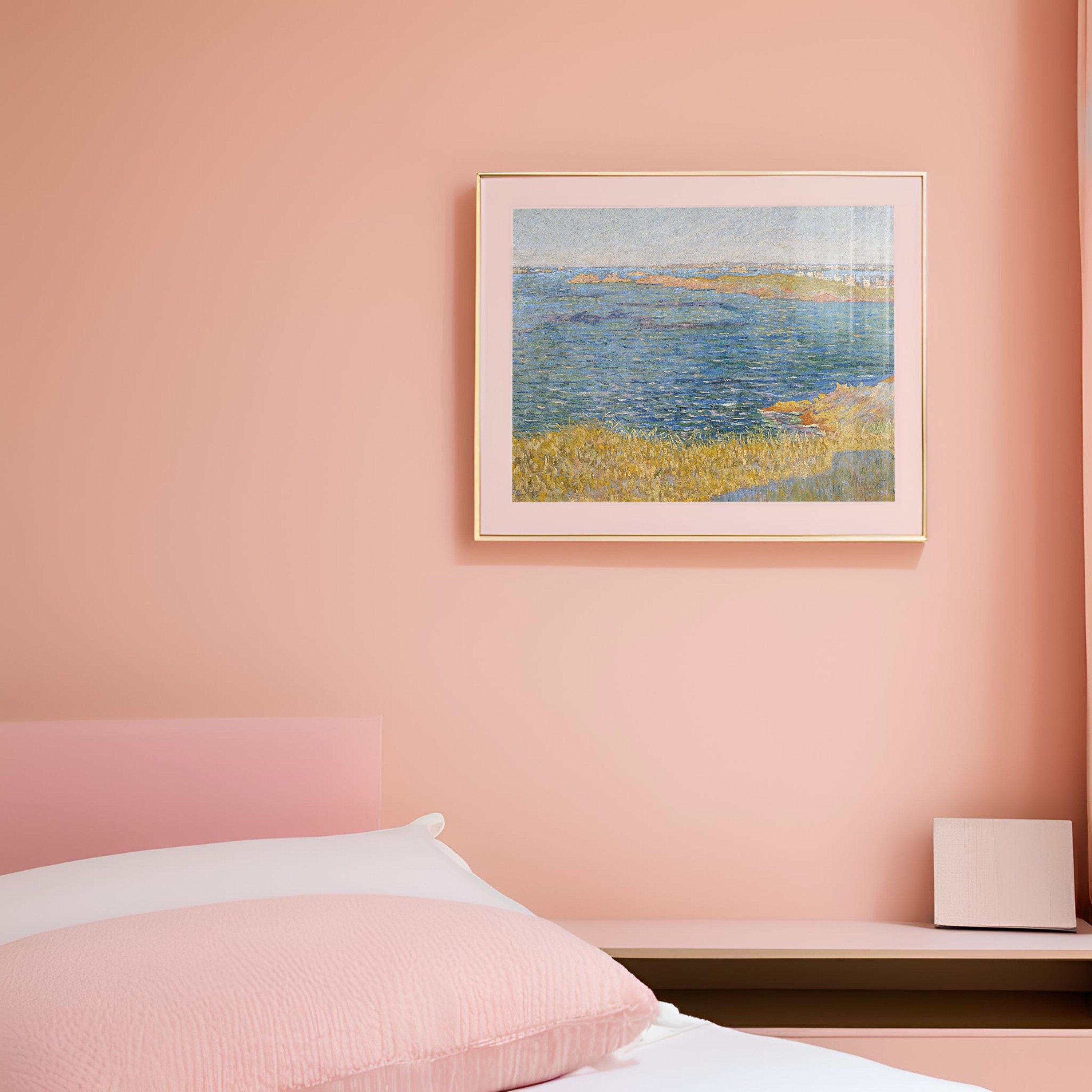 Ocean Painting, Classic Art Print, Multi Color Beach Painting, Beach Wall Art, Blue Classic Art Prints, Digital Download