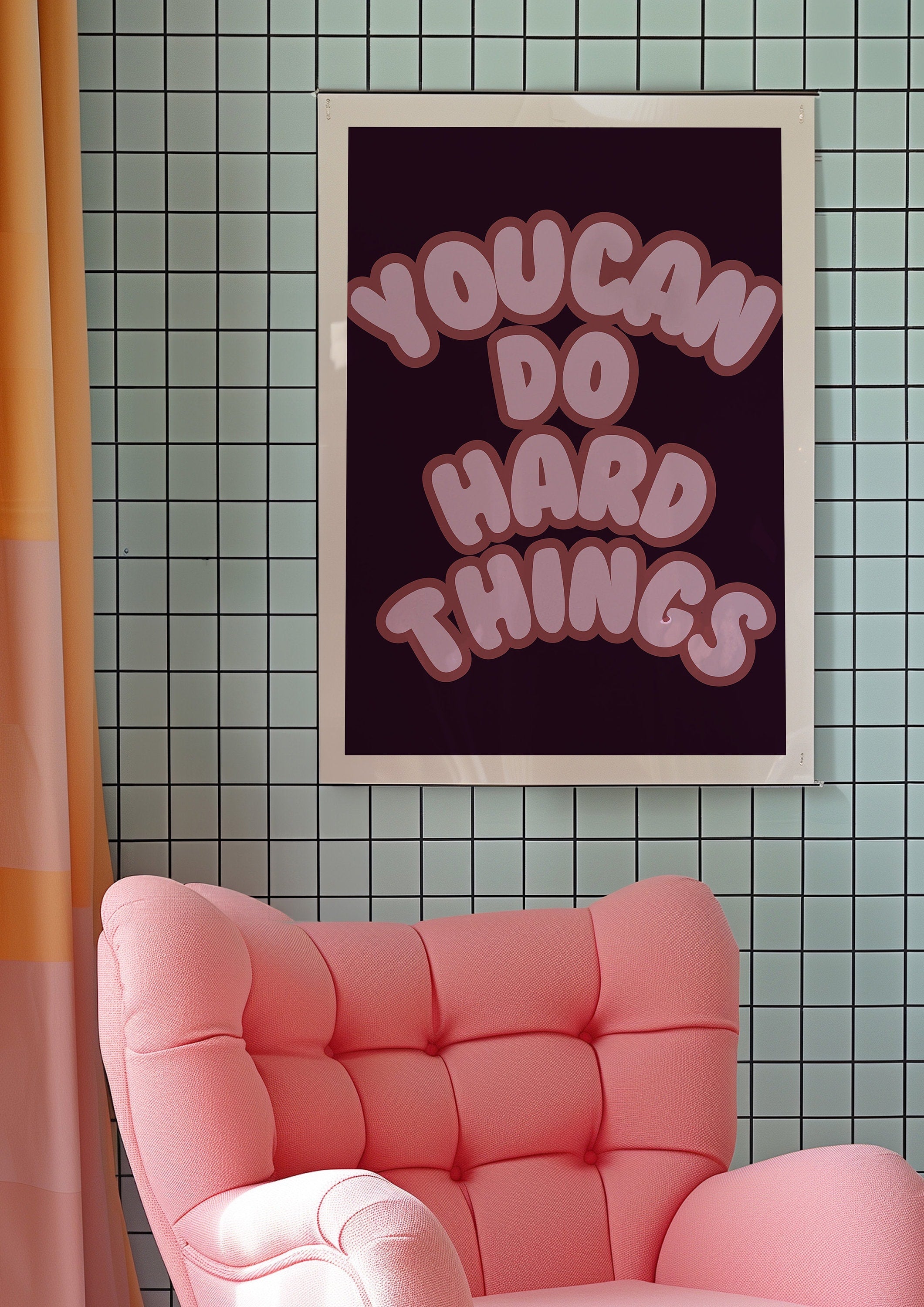You Can Do Hard Things Purple Digital Art Print