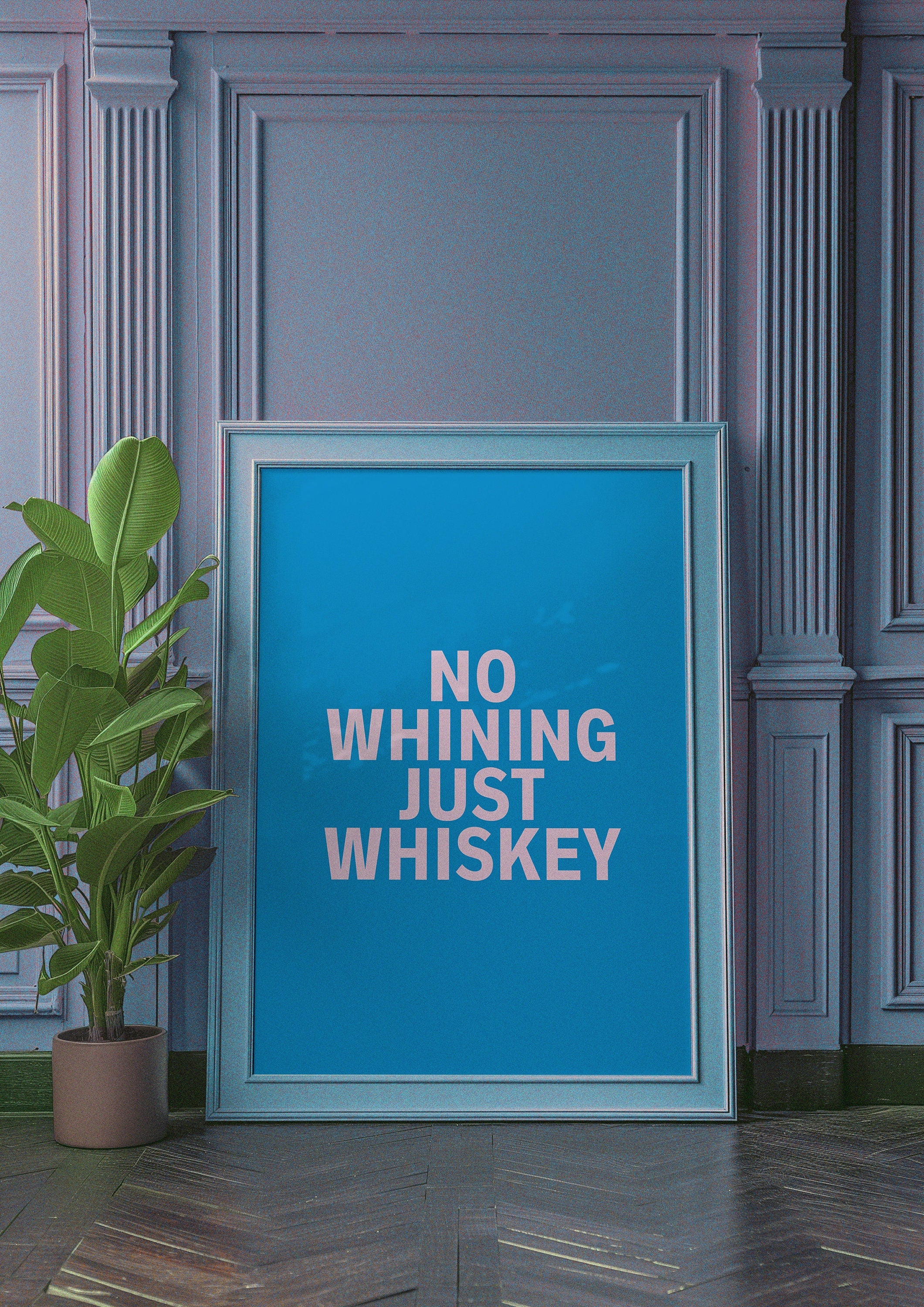 Whiskey Art Print, Pink Aesthetic, Dorm Decor, Bar Cart Decor, Cocktail Poster, Vintage Retro Poster, Blue and Pink poster, Whiskey posters