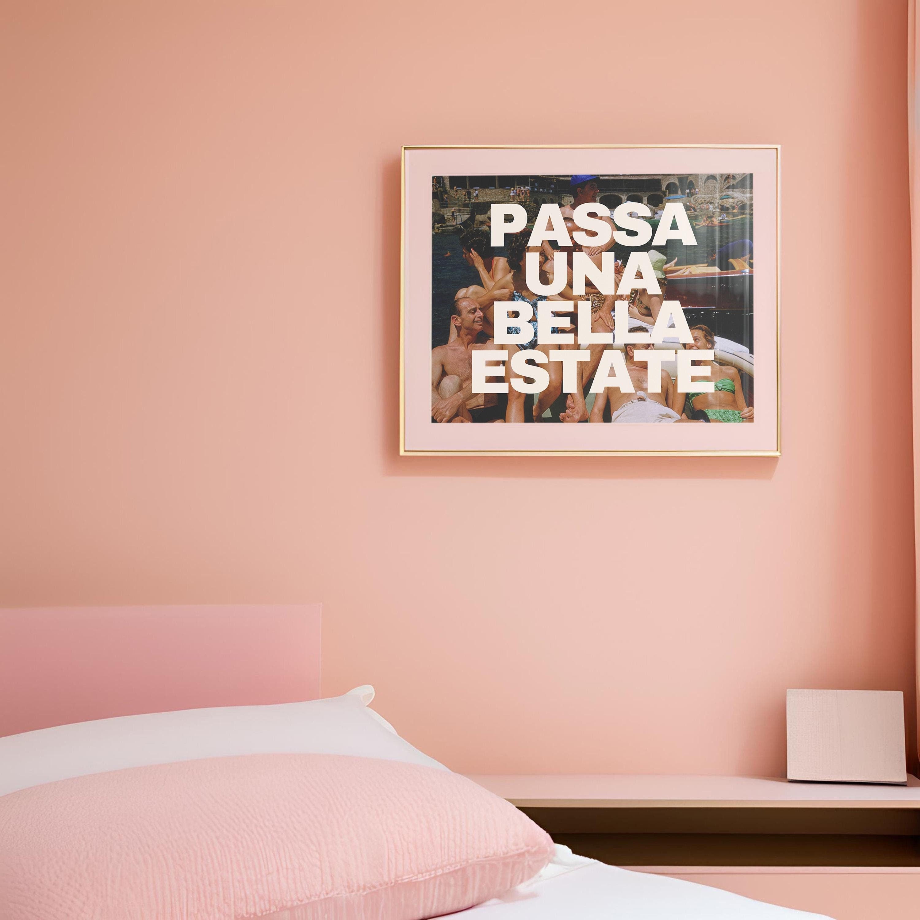 Italy Art Print, Vintage Beachy Wall Art Italian Quote Print Italy Decor Vintage Coastal Art Print Italy Digital Download 1 Print