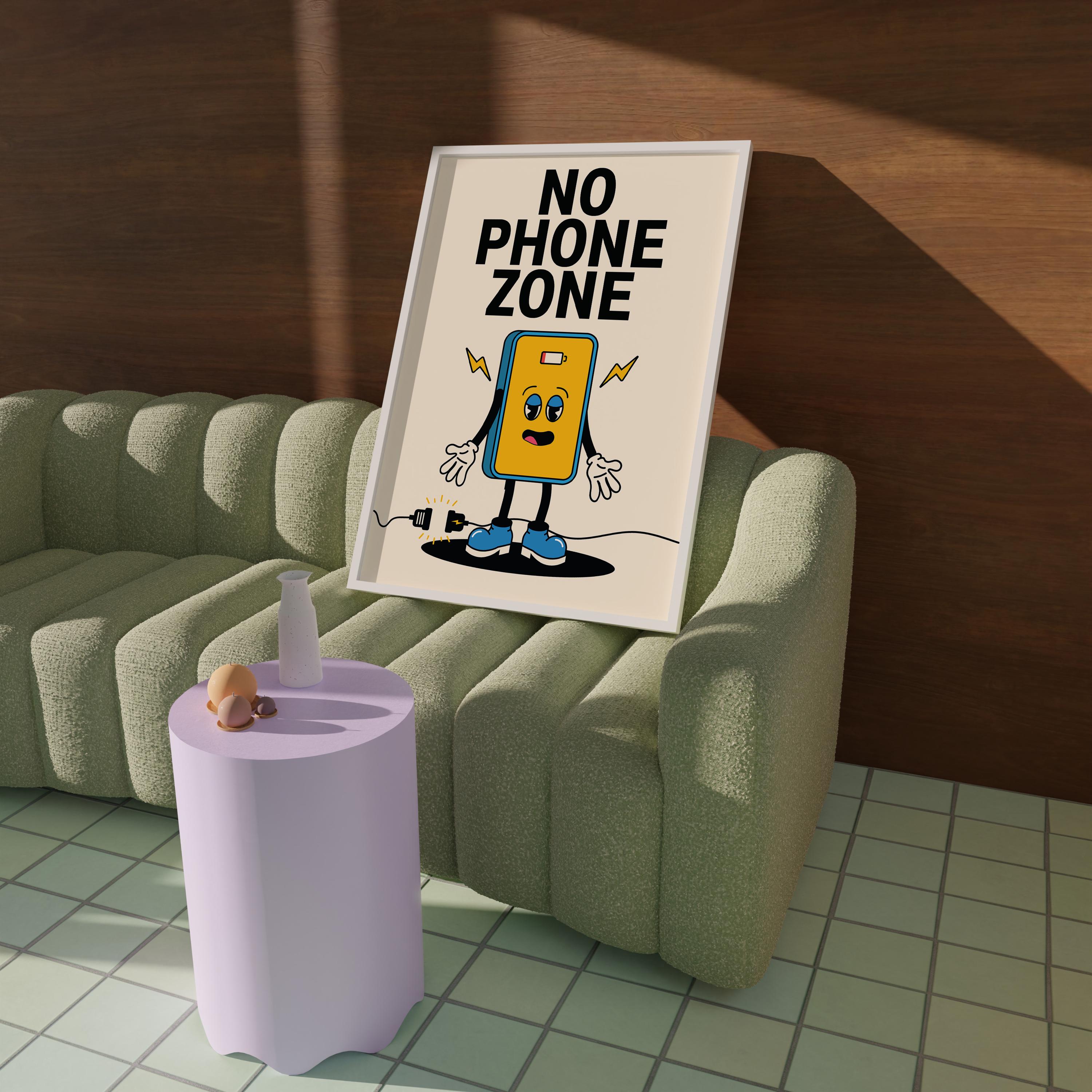 No Phone Zone Digital Art Print