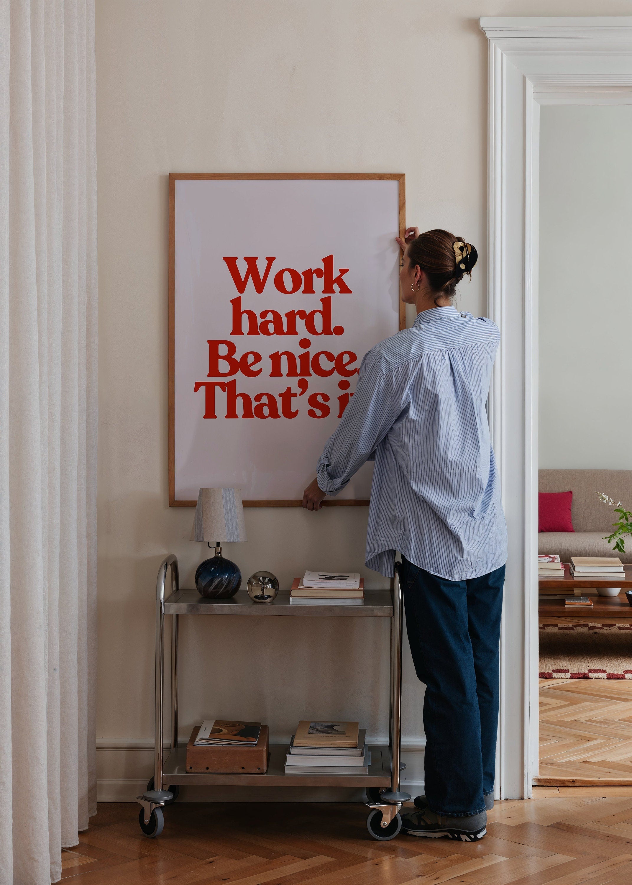 Work Hard Be Nice Digital Art Print