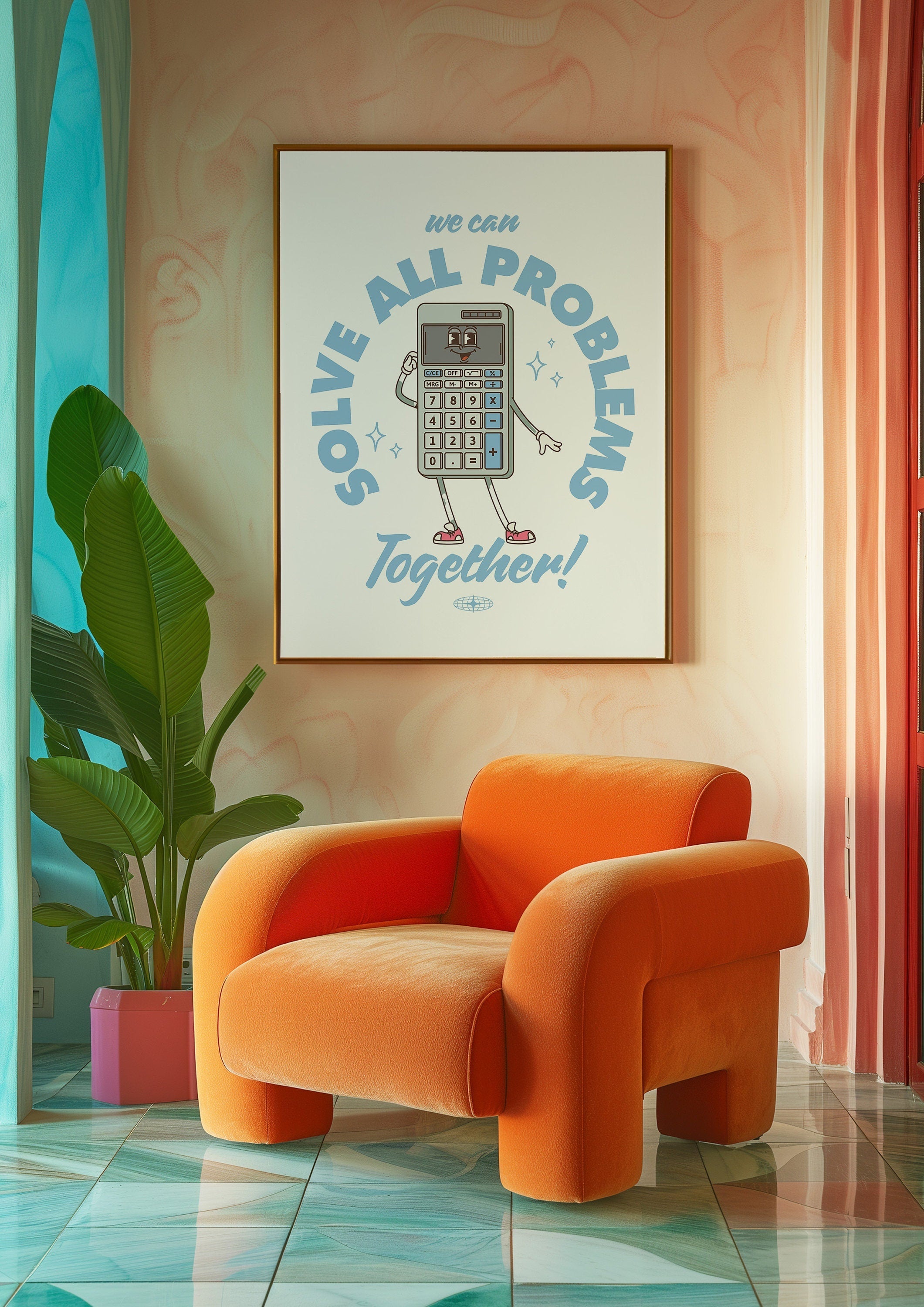 Solve All Problems Together Digital Art Print