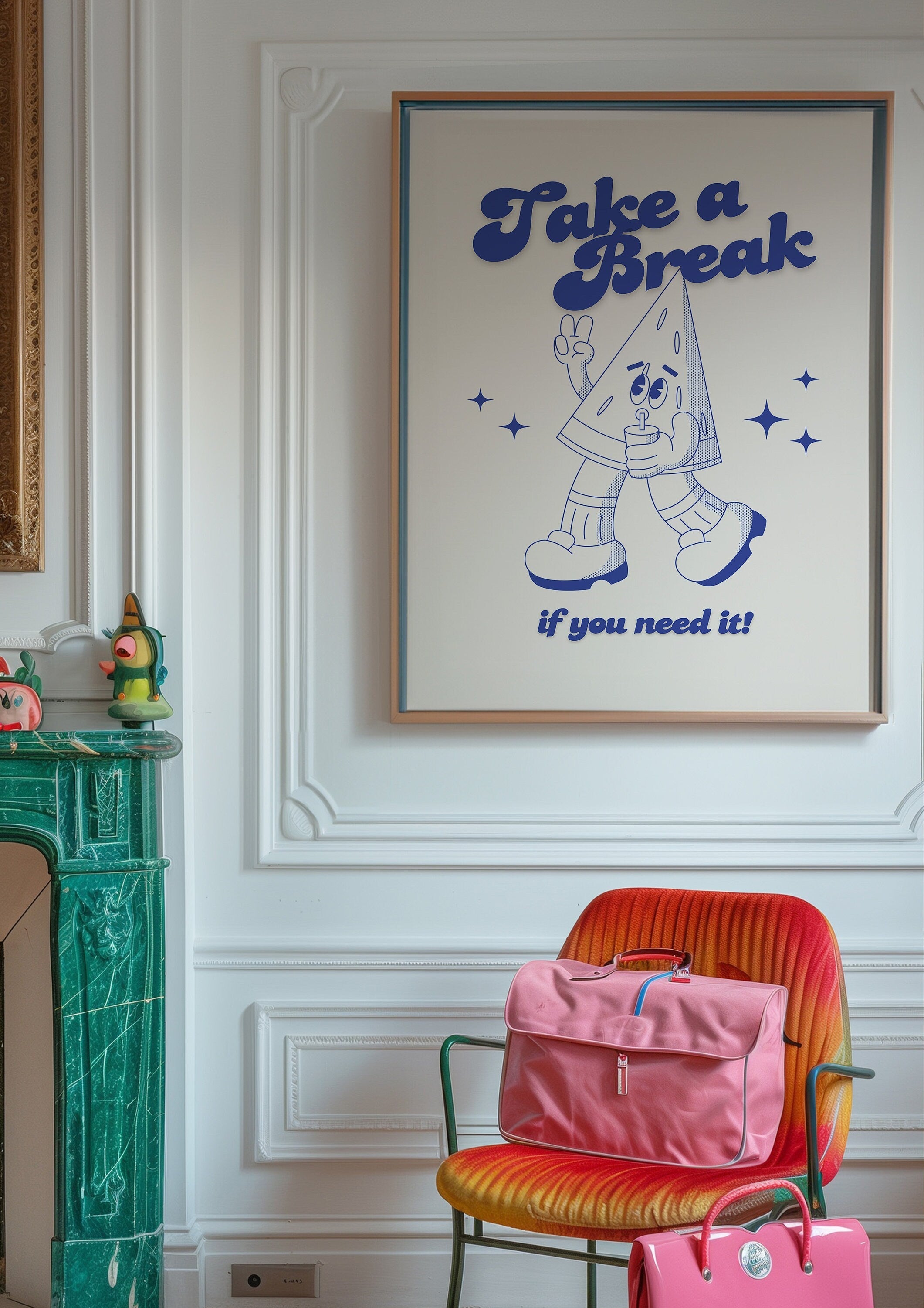 Take a Break Watermelon Digital Art Print