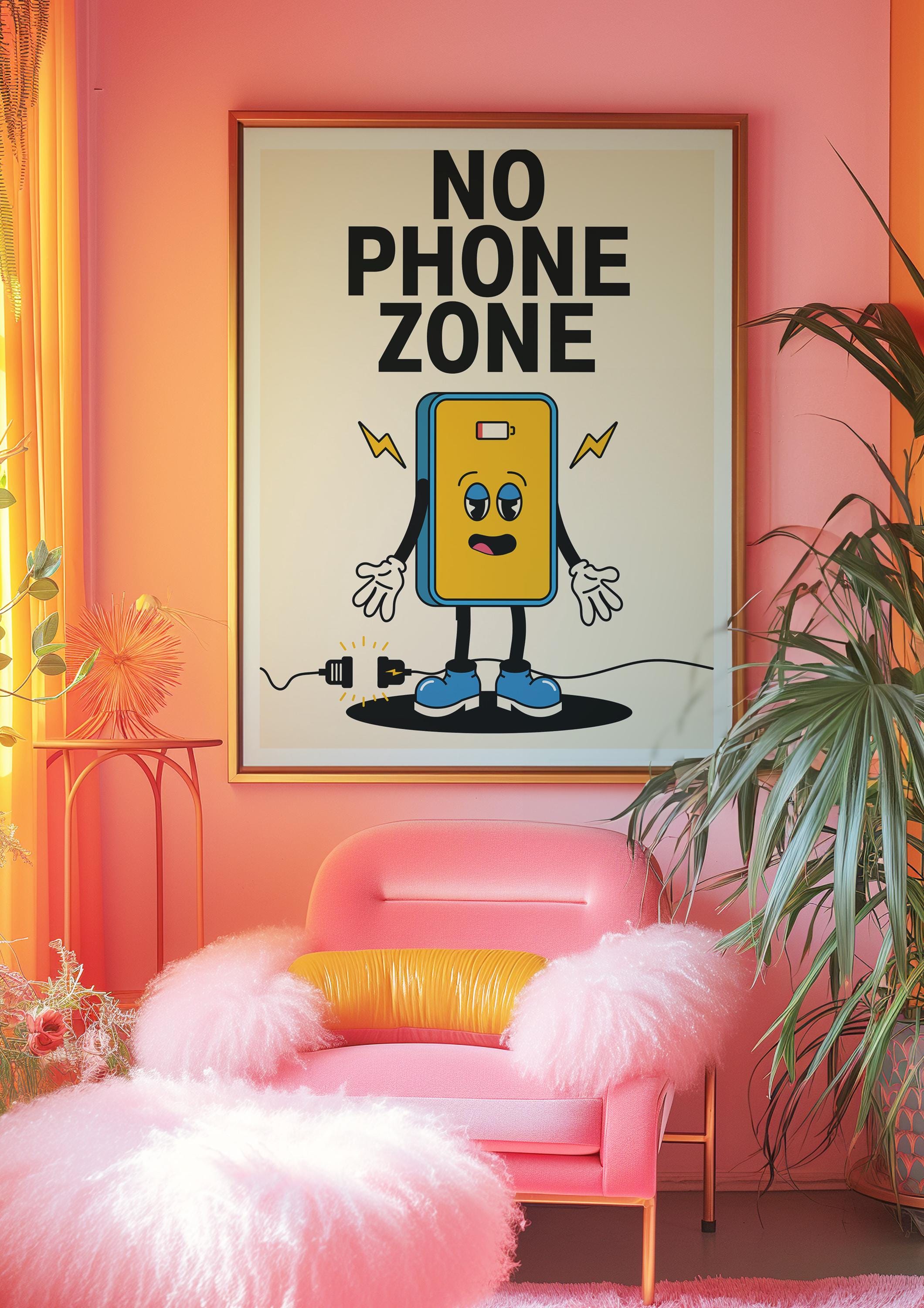 No Phone Zone Digital Art Print