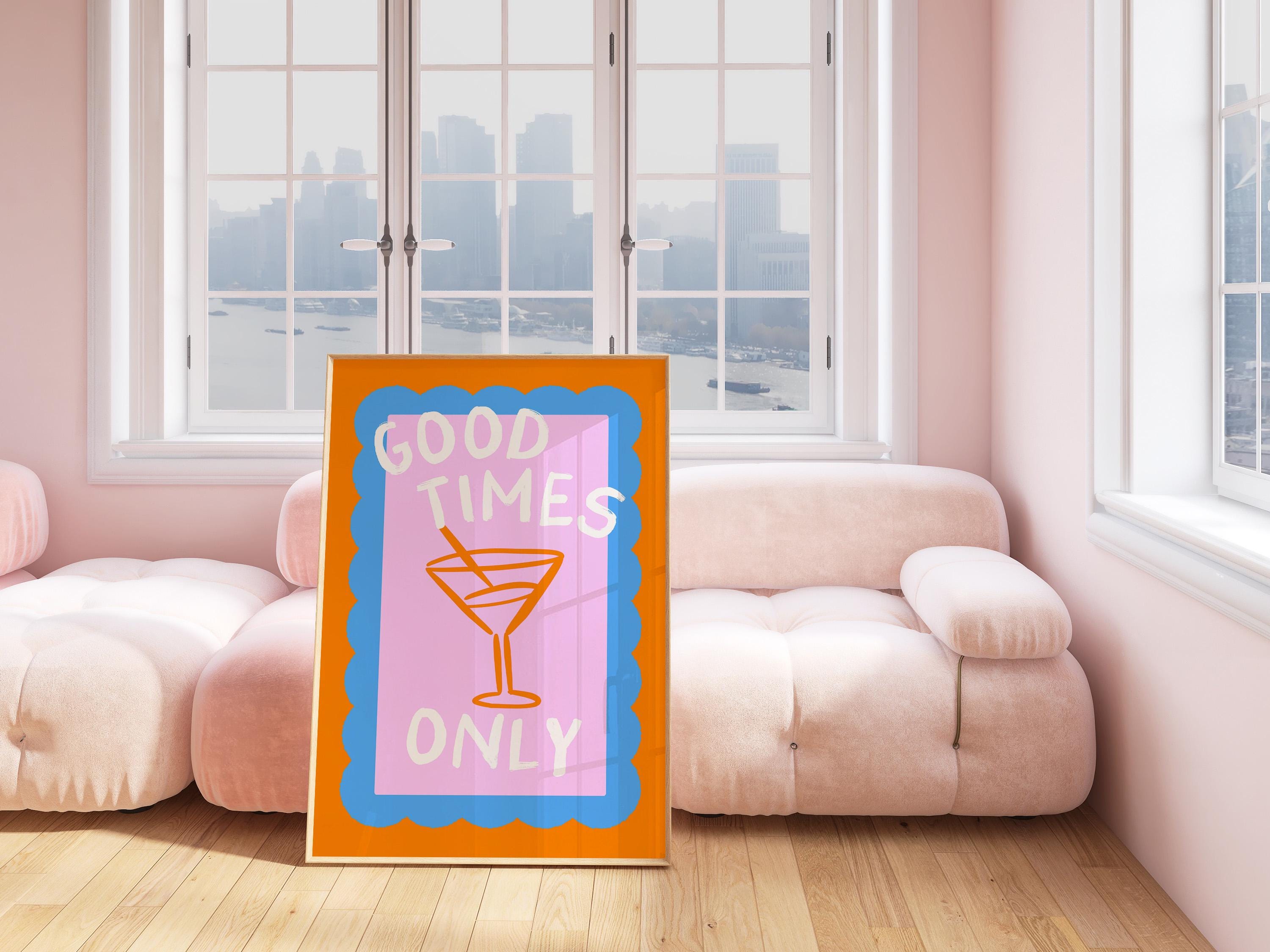 Affirmation Print, Retro Typography Print, Red Wall Print, Wall Art, Positivity Poster, Retro Quote Print, Bedroom Posters, Pink Art Gift