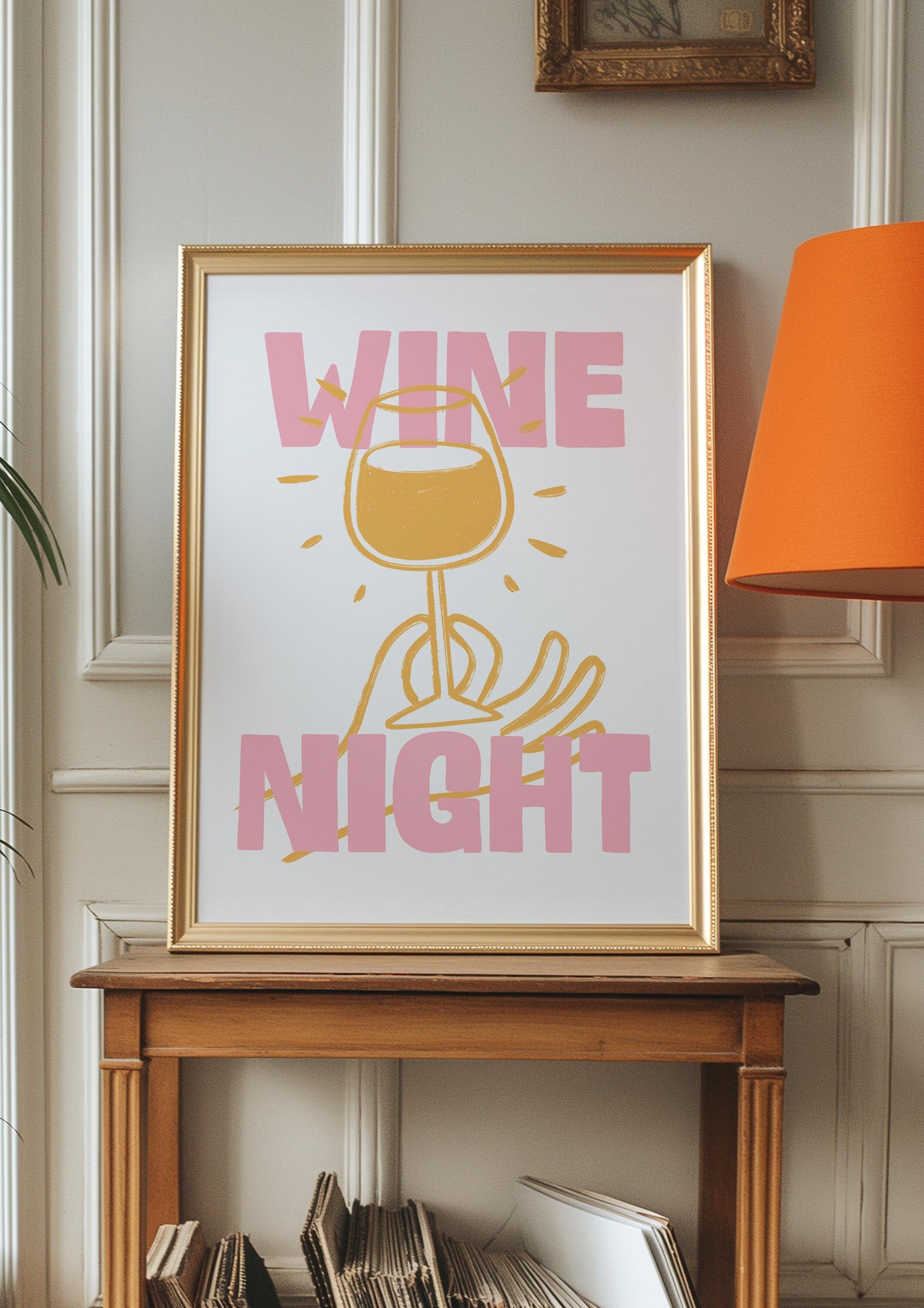 Wine Print, Drinks Print, Pasta Poster, Hand Drawn Kitchen Art, Foodie Drawing, Bar Cart Illustration, printable wall art, Wine art print