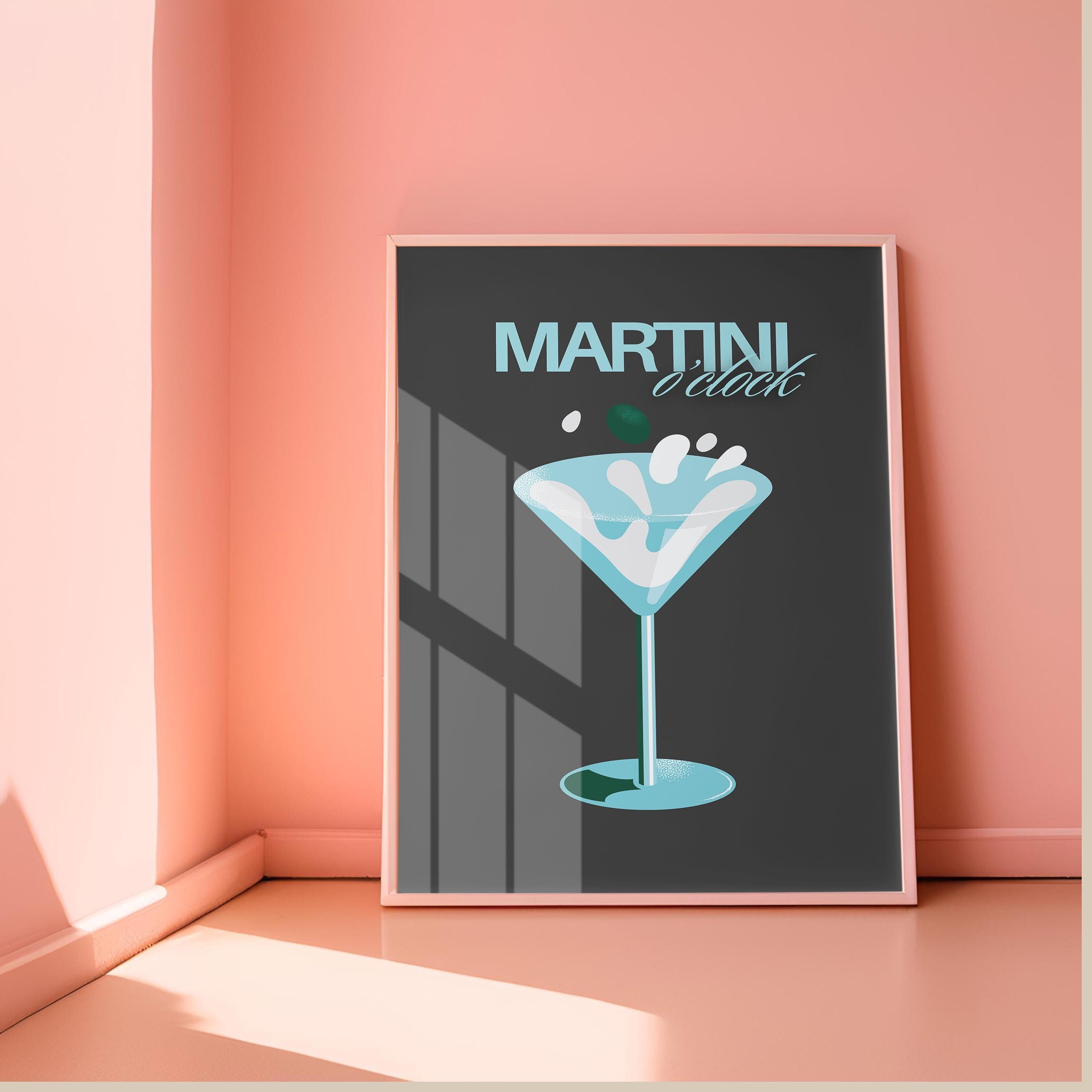 Bar Cart Wall Art, Cocktail Print, Trendy Poster, Martini Wall Art, Bar Cart Decor, Digital Download, Drink Print, Cheers