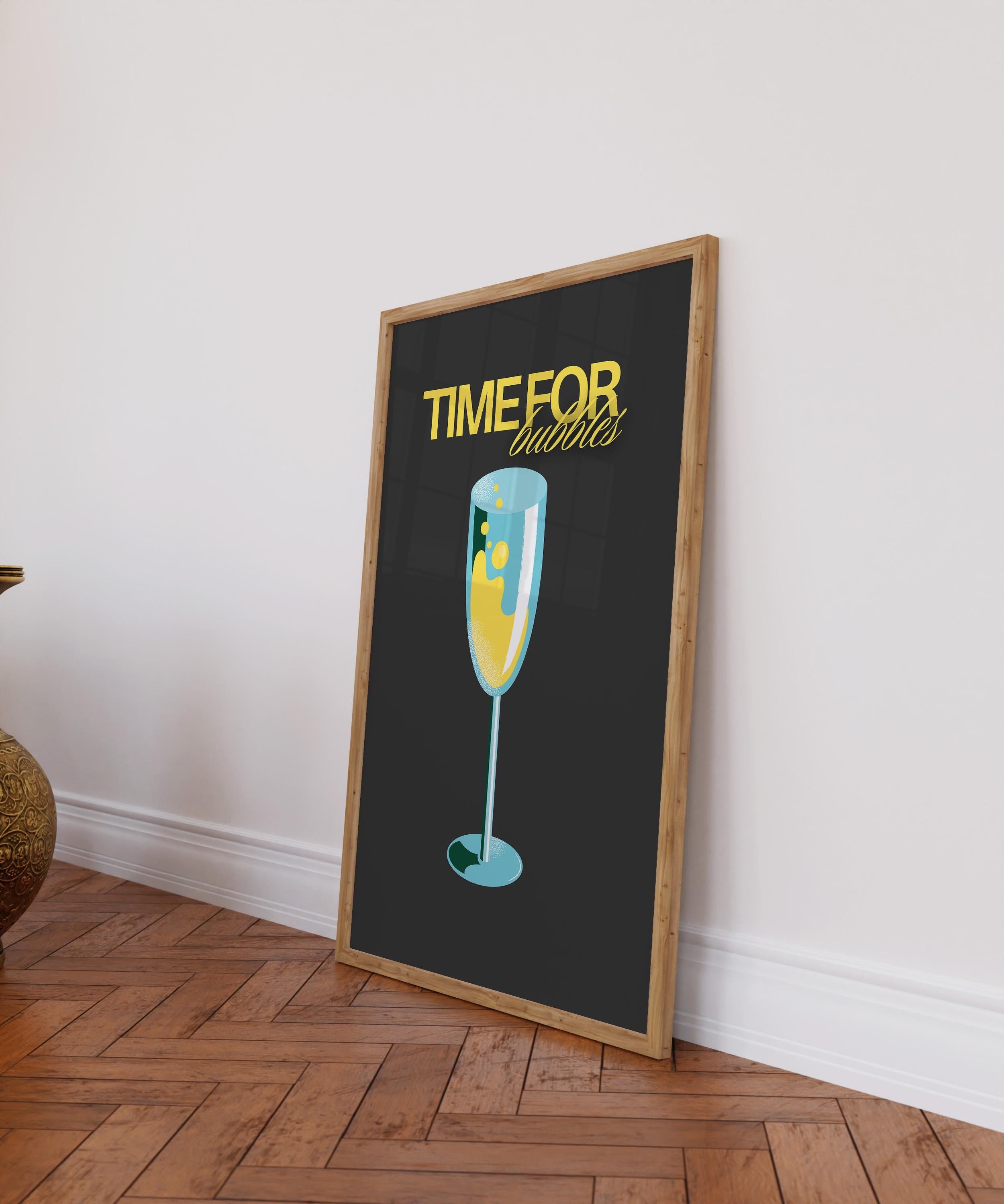 Bar Cart Wall Art, Cocktail Print, Trendy Poster, Champagne Wall Art, Bar Cart Decor, Digital Download, Drink Print, Cheers