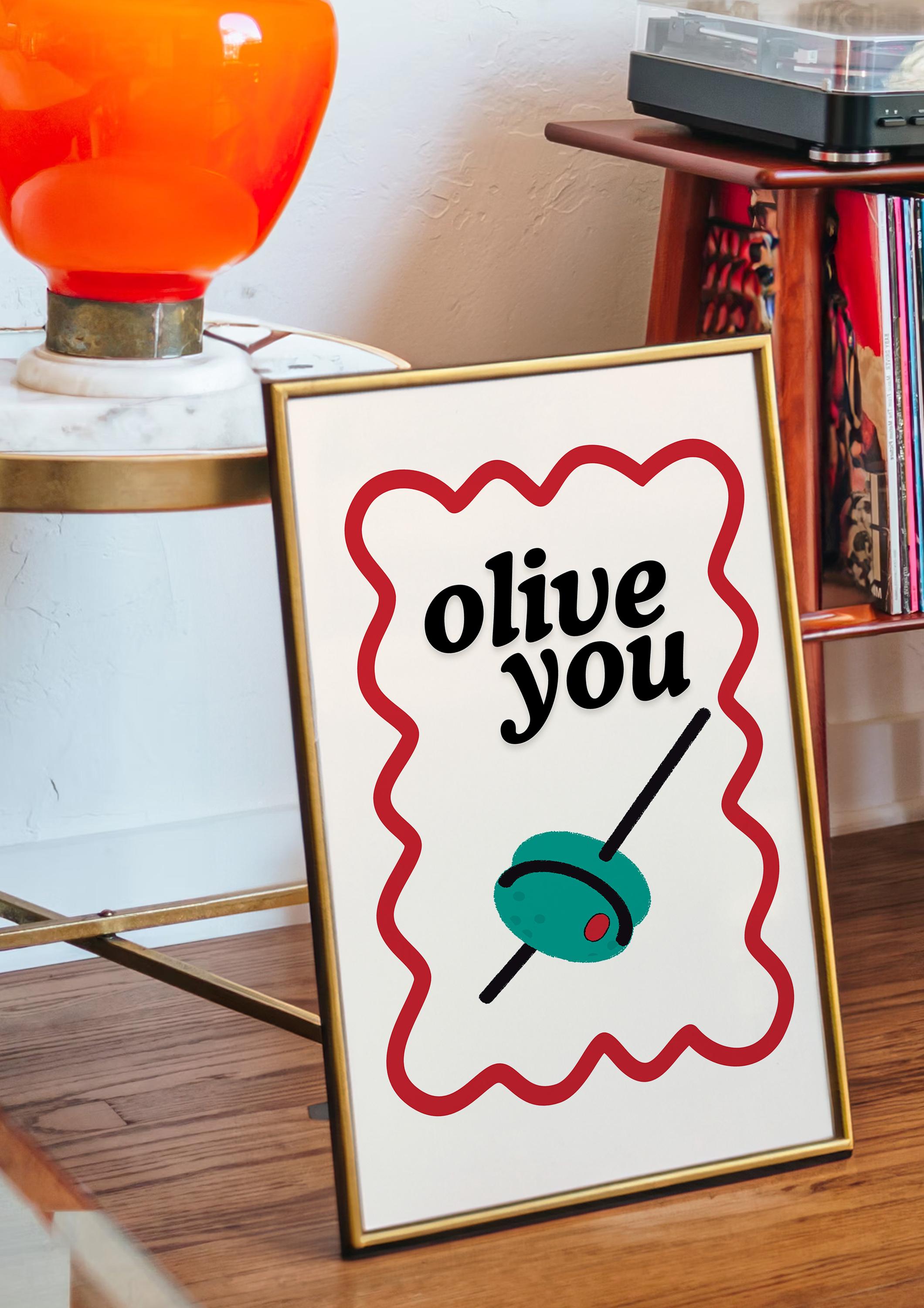 Olive You Digital Art Print