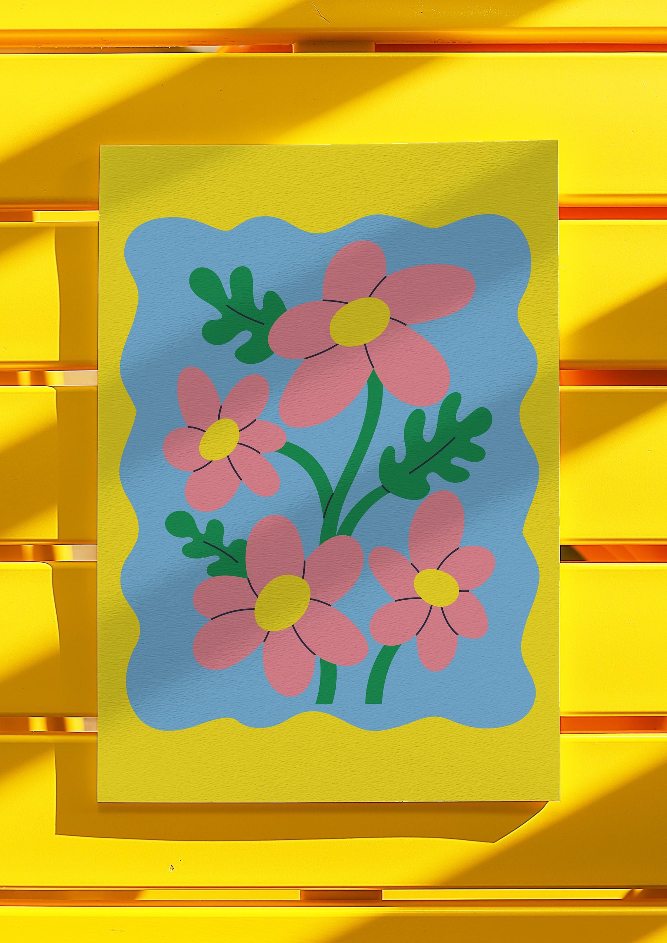 Pink Daisies Digital Art Print
