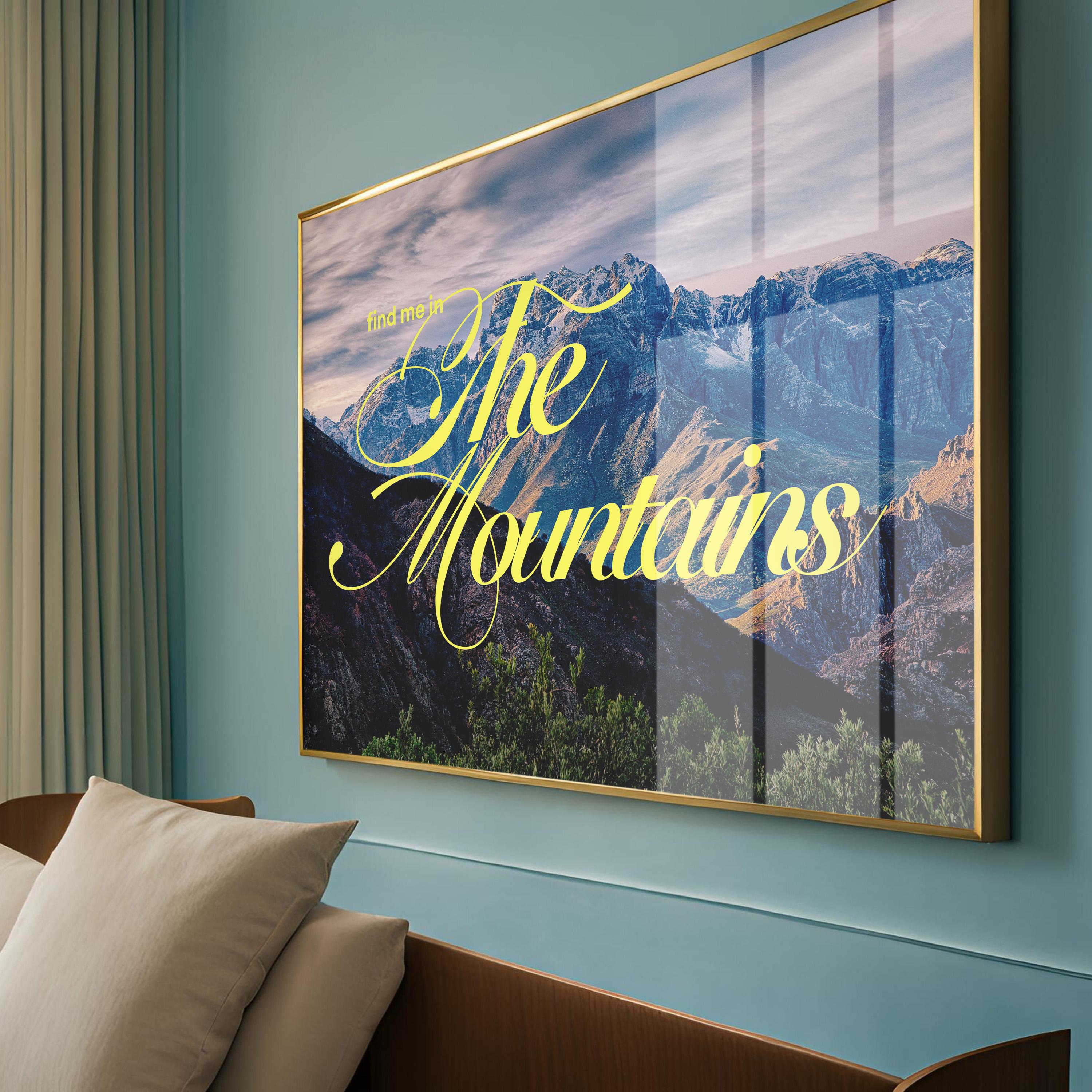 Digital Art Prints, Mountain Art Print, Cabin Art, Retro Mountains Art, Vintage Poster, Vintage Download, GS Print Shoppe, Mountain House