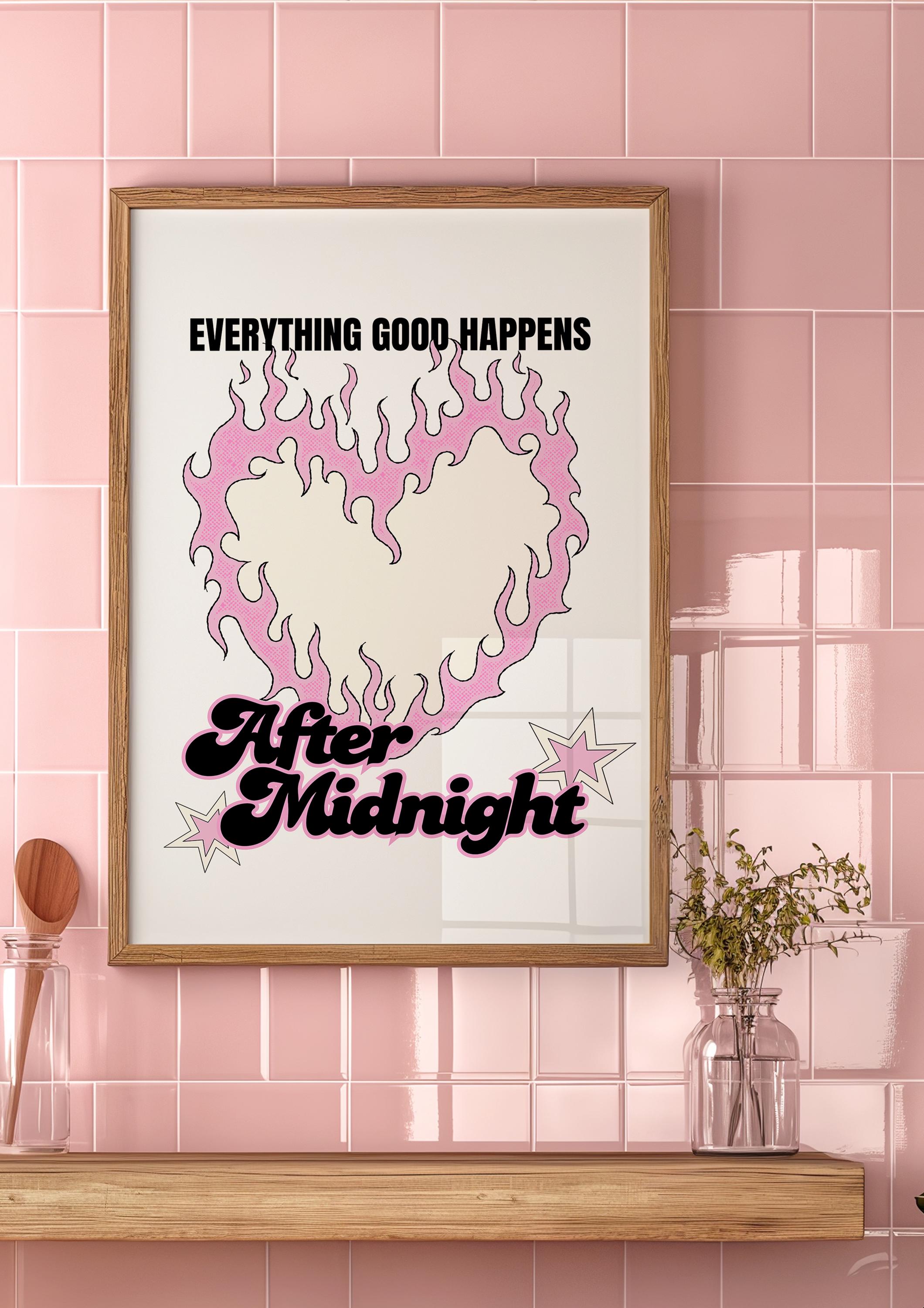 Good Luck Babe Print, Music Wall Art, Pink Pony Club Print, Minimal Wall Art, Portrait Poster, Digital Art Print