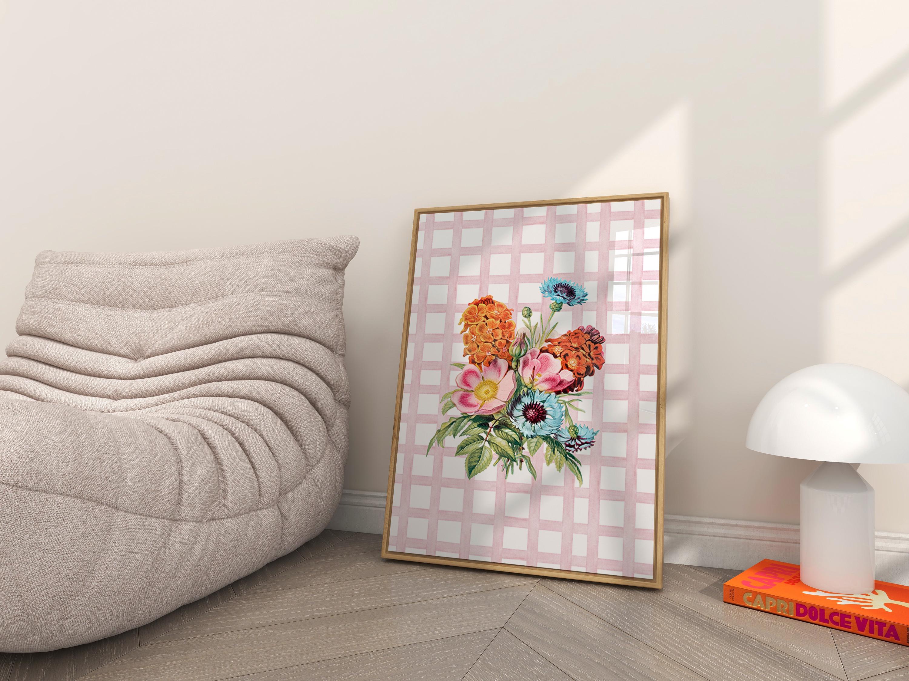 Floral Vintage Print, Nursery Decor, Unique Nursery Art, Printable Wall Art, Pastel Vintage Floral, Grandmillenial Art, Watercolor Print