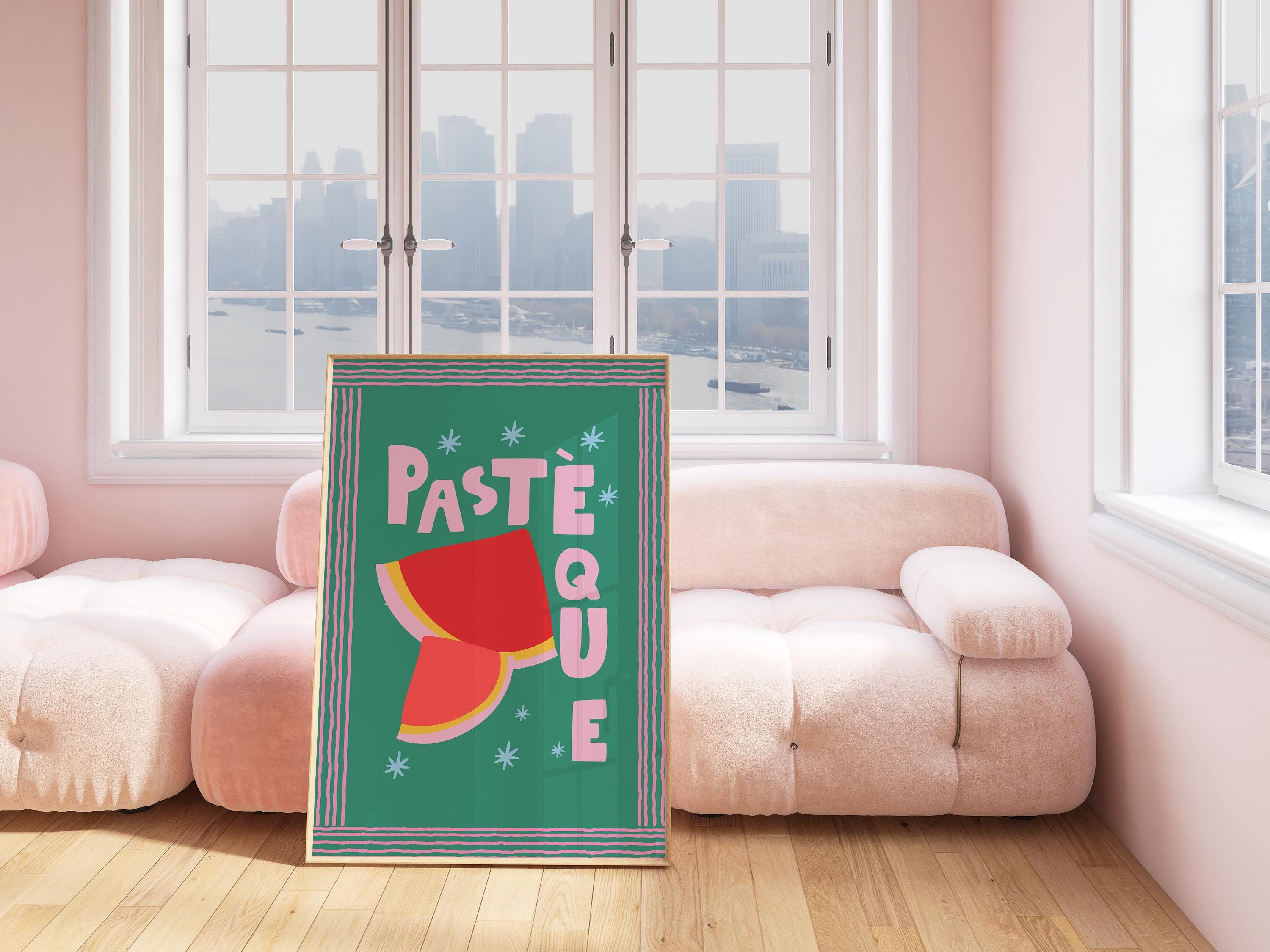 Watermelon Poster, Green Art Print, Kitchen Art, French Fruit Prints, Trendy Fruit Art, Fruit Market Art, French Art Print, GS Print Shoppe