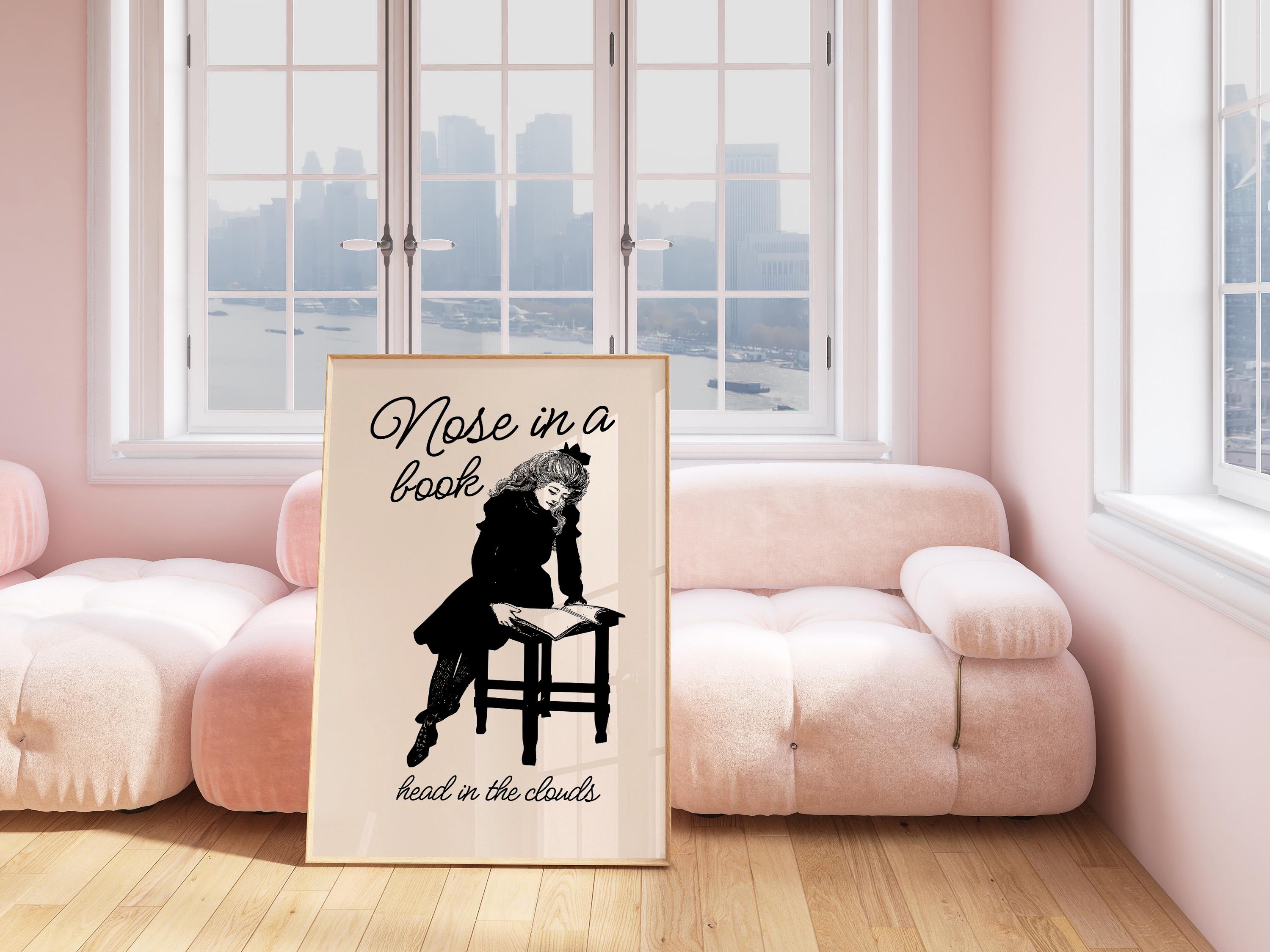 Funny Reading Poster, Retro Wall Art, Preppy Funky Wall Art, Trendy Preppy Wall Decor, Vintage Print, Girly Wall Art, GS Print Shoppe