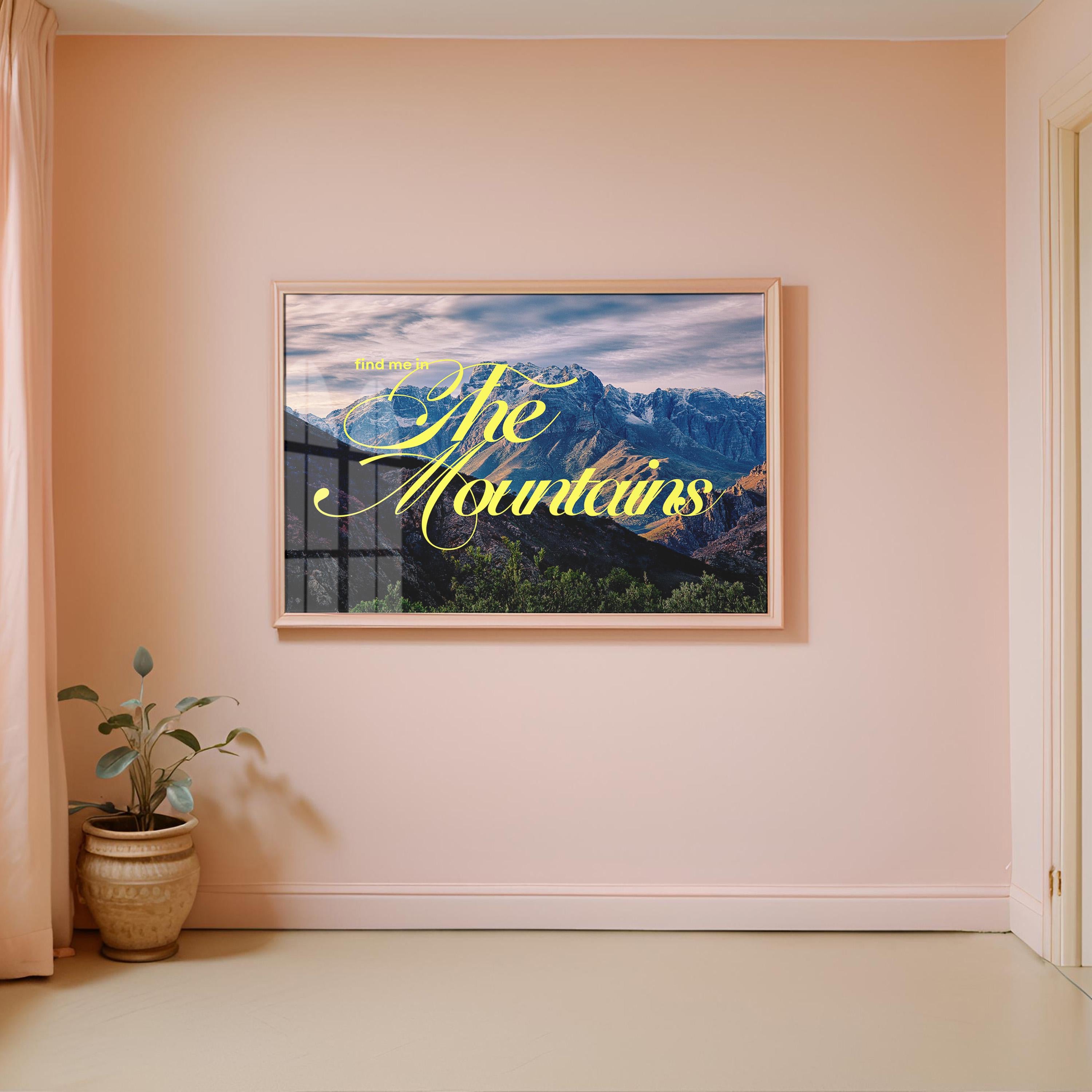 Digital Art Prints, Mountain Art Print, Cabin Art, Retro Mountains Art, Vintage Poster, Vintage Download, GS Print Shoppe, Mountain House